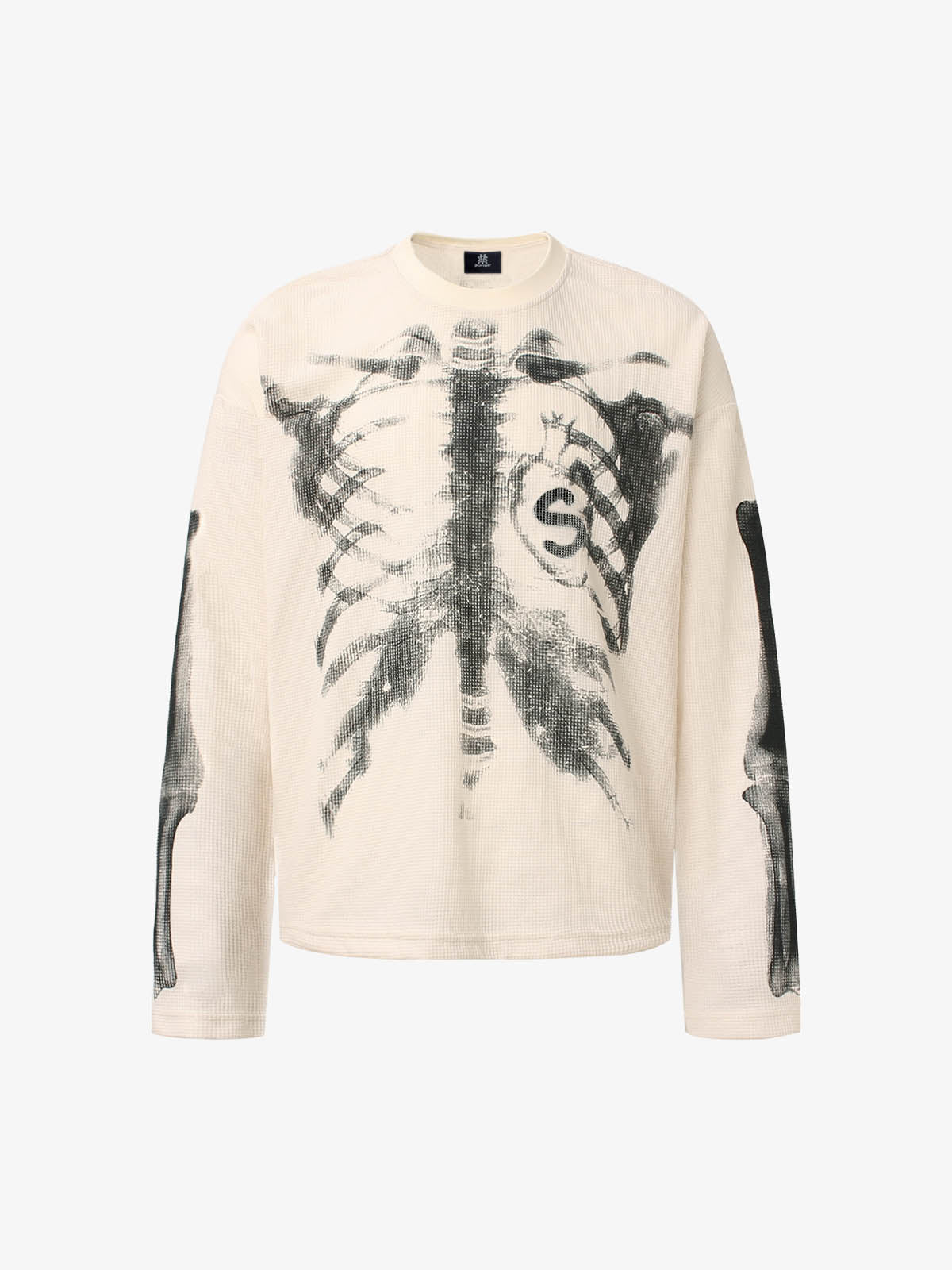 Skeleton Graphic Waffle Sweatshirt Skeleton Graphic Waffle Sweatshirt