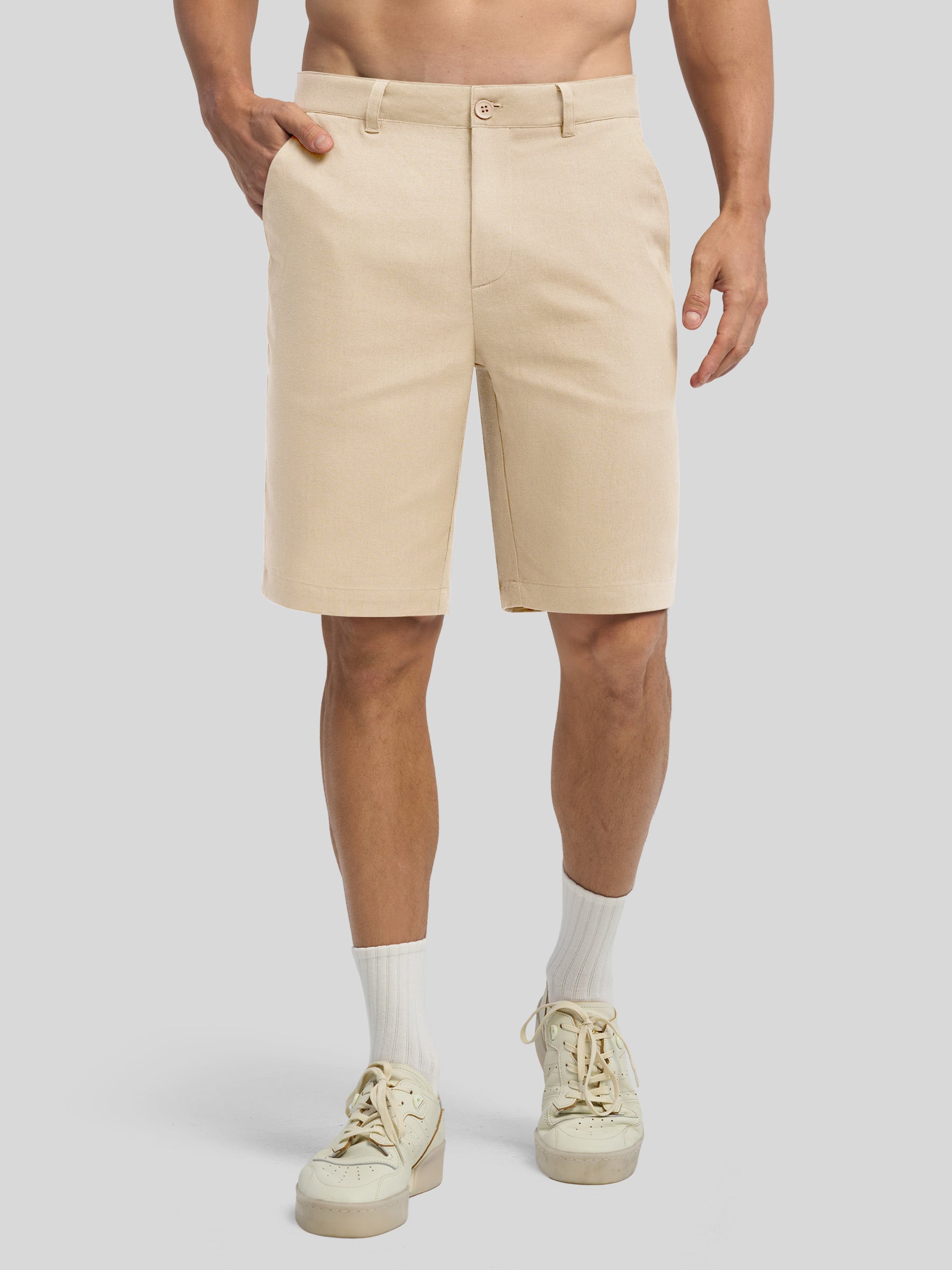 Men’s Linen Shorts Inch Flat Front Men’s Linen Shorts Inch Flat Front