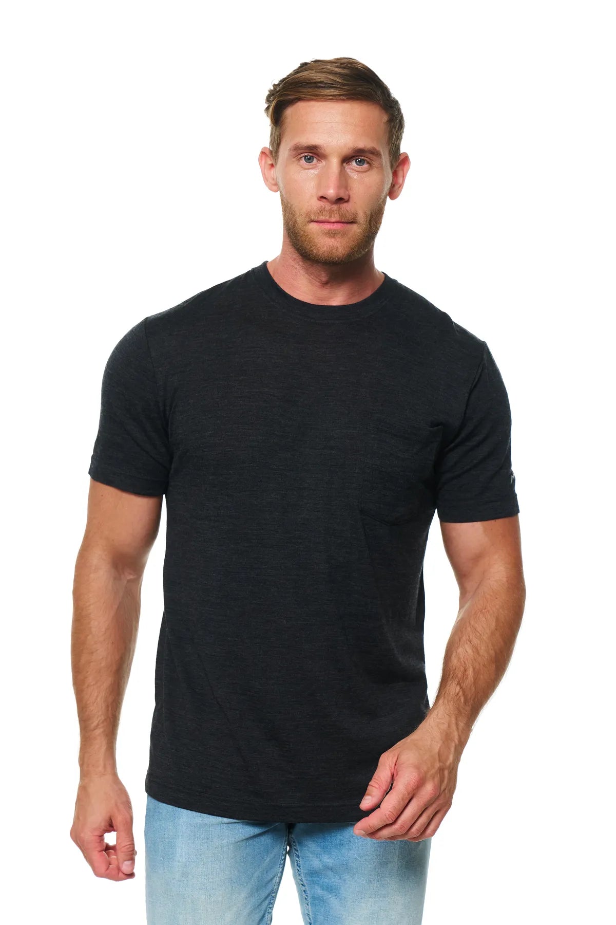 Men’s Merino Wool Windsor Charcoal Pocket Shirt Men’s Merino Wool Windsor Charcoal Pocket Shirt