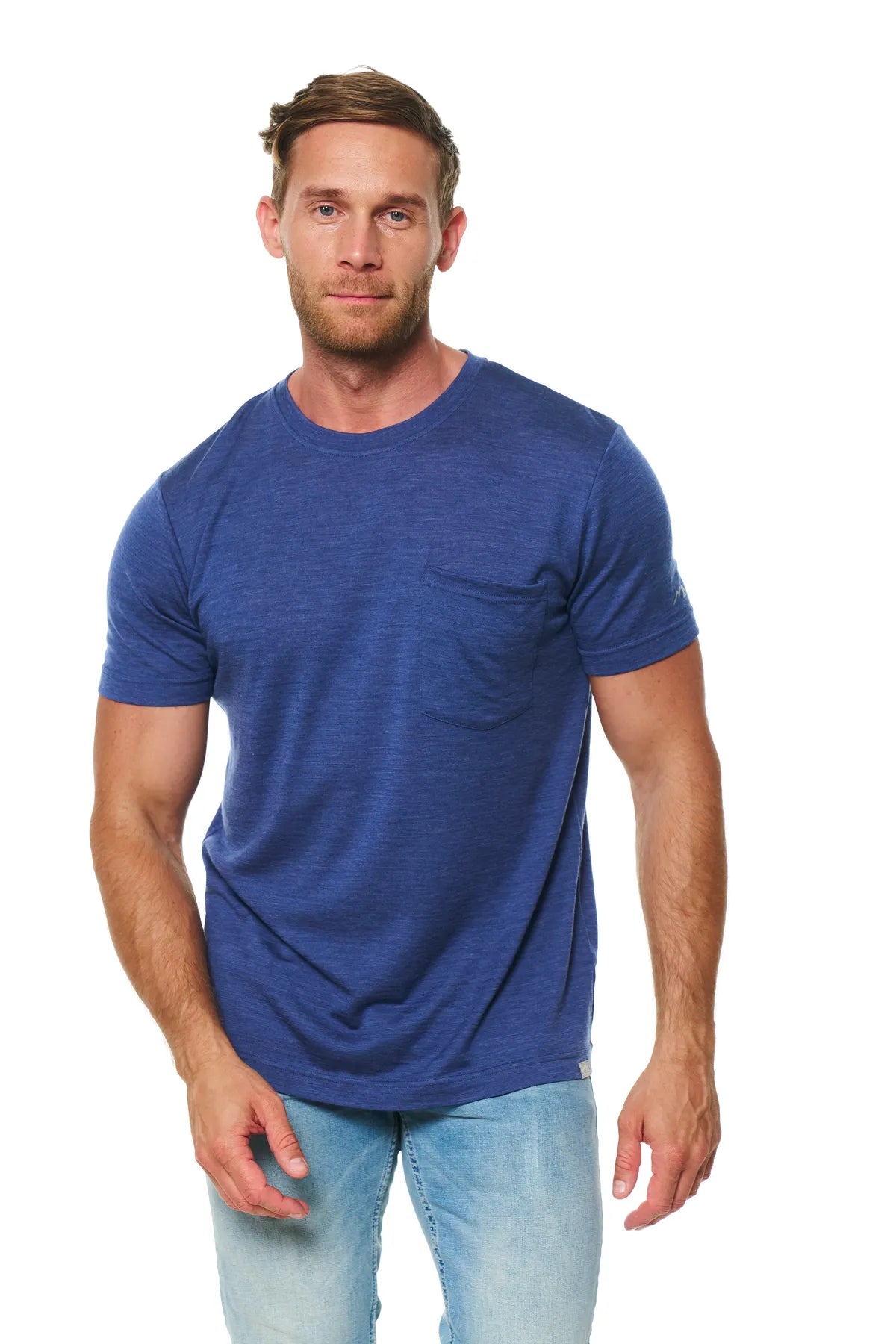Men’s Merino Wool Windsor Blue Pocket Shirt Men’s Merino Wool Windsor Blue Pocket Shirt