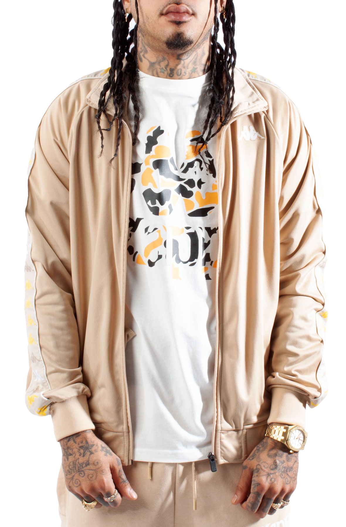 Men Banda Dullo Track Jacket Beige Irish-Beige Almond-Yellow Banana-White Bright Jackets Beige Irish