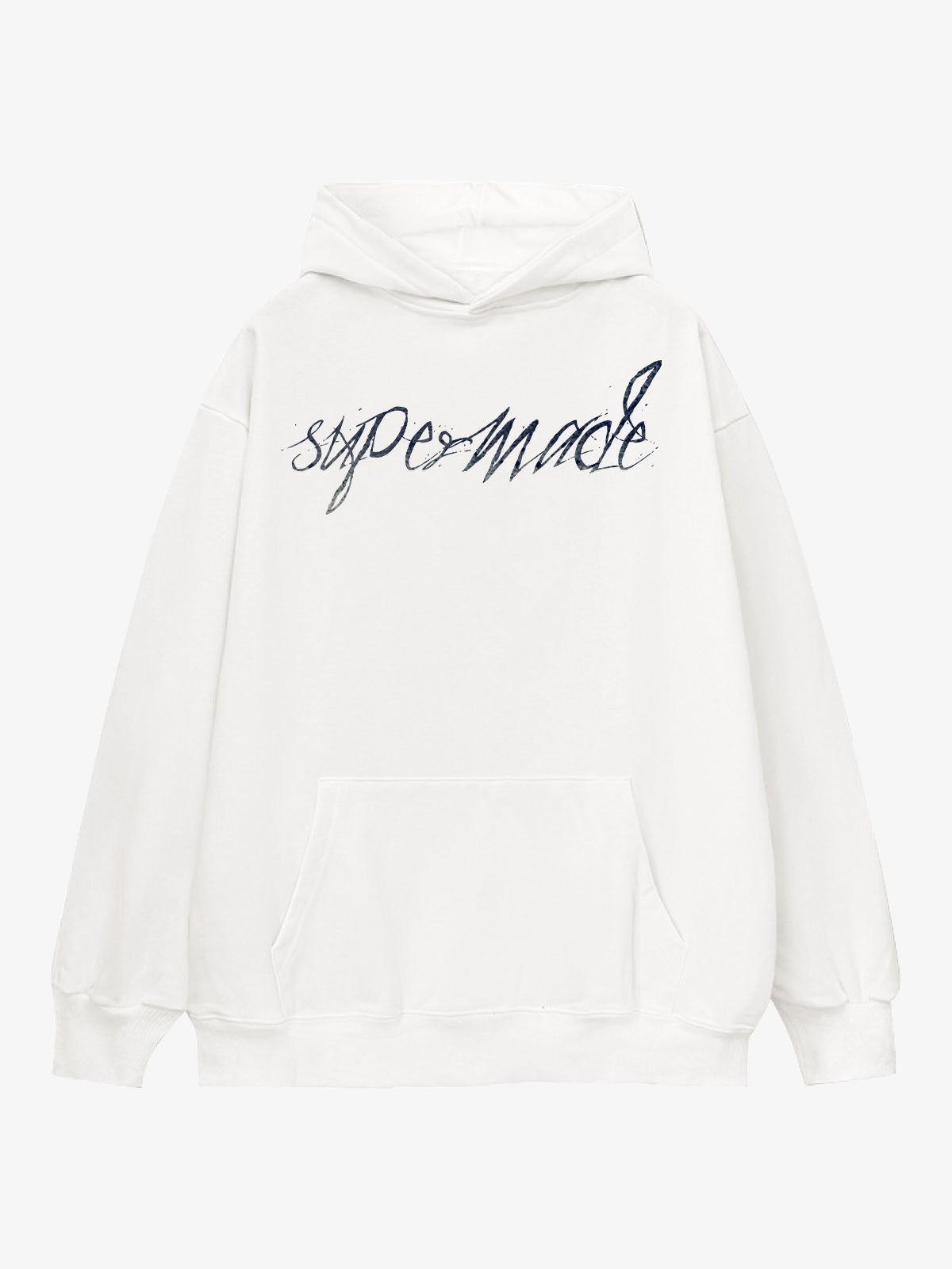 Metallic Script Letter Cross Graphic Hoodie Metallic Script Letter Cross Graphic Hoodie