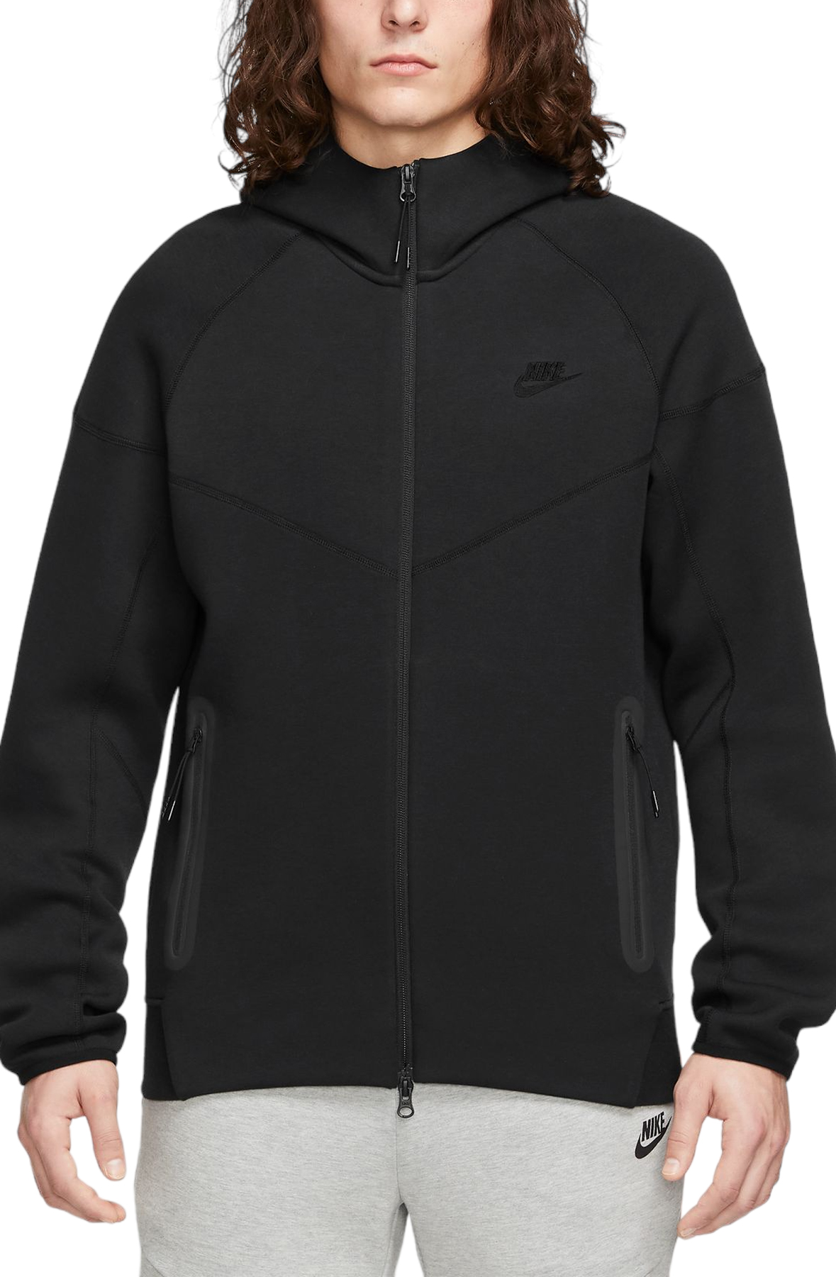 Men Nike Sportswear Tech Fleece Windrunner Black Sweatshirts Black Men Nike Sportswear Tech Fleece Windrunner Black Sweatshirts Black