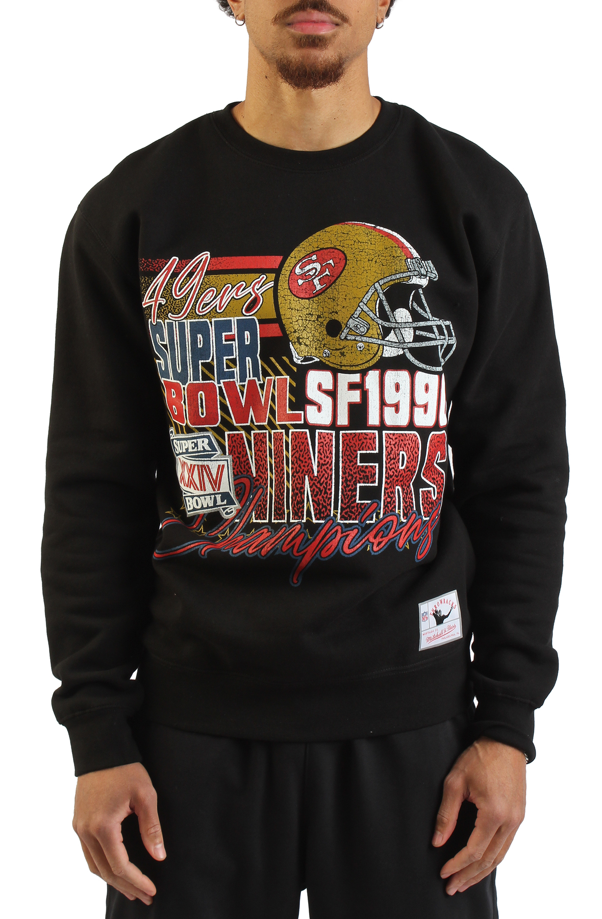 Men NFL San Francisco ers Black Super Bowl XXIV Champions Sweatshirt Black Sweatshirts S Black Men NFL San Francisco ers Black Super Bowl XXIV Champions Sweatshirt Black Sweatshirts S Black