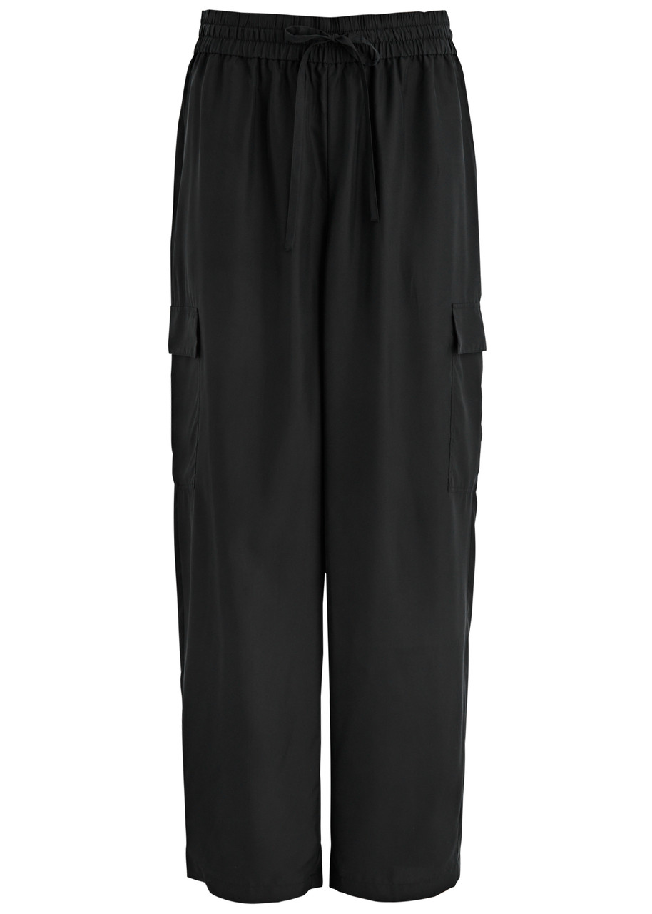 Eileen Fisher Washed Silk Cargo Trousers – Black – S – M Eileen Fisher Washed Silk Cargo Trousers – Black – S – M