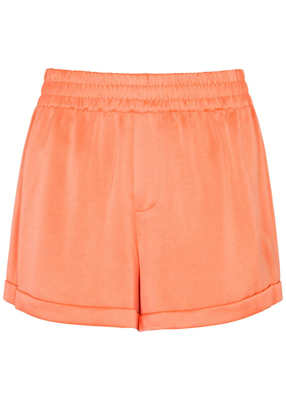 Alice + Olivia Richie Satin Shorts – Coral – M M Alice + Olivia Richie Satin Shorts – Coral – M M