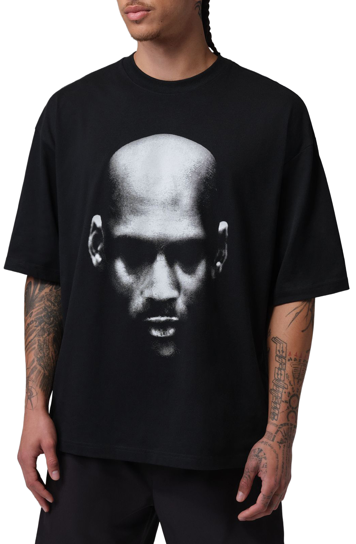 Men Dri-FIT Sport Graphic Shirt BlackWhite shirts S BlackWhite