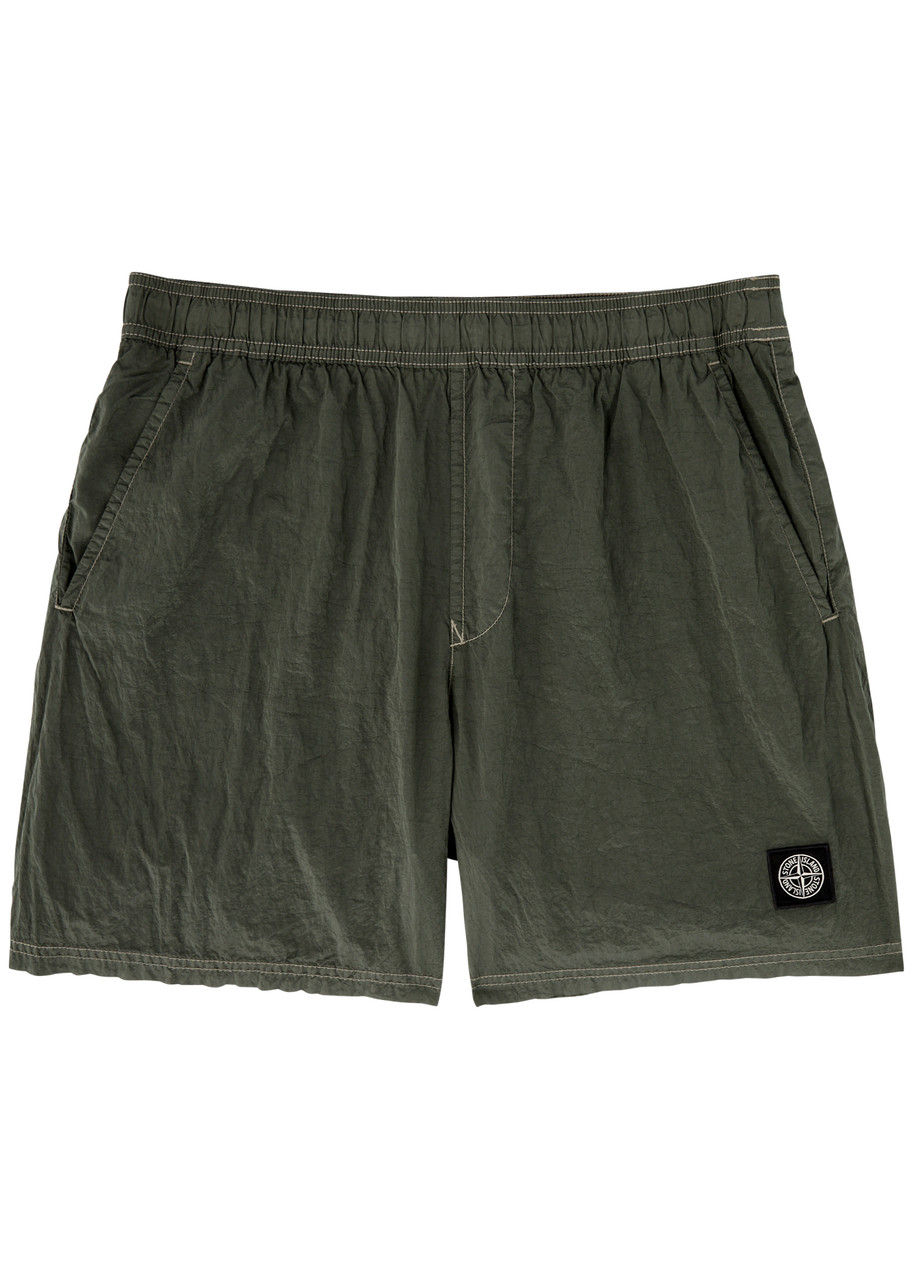 Stone Island Crinked Shell Swim Shorts – Green