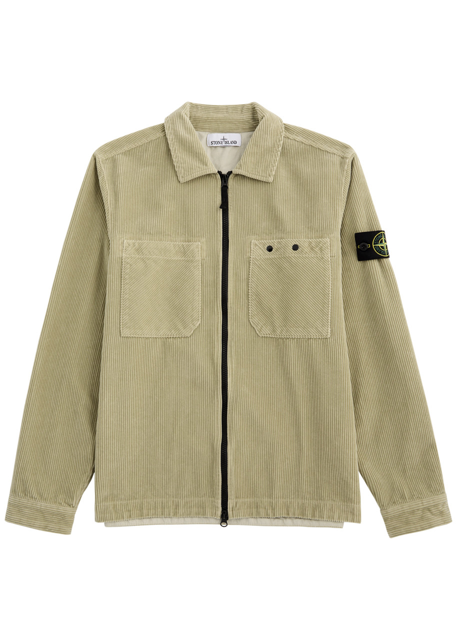 Stone Island Logo Corduroy Overshirt – Beige
