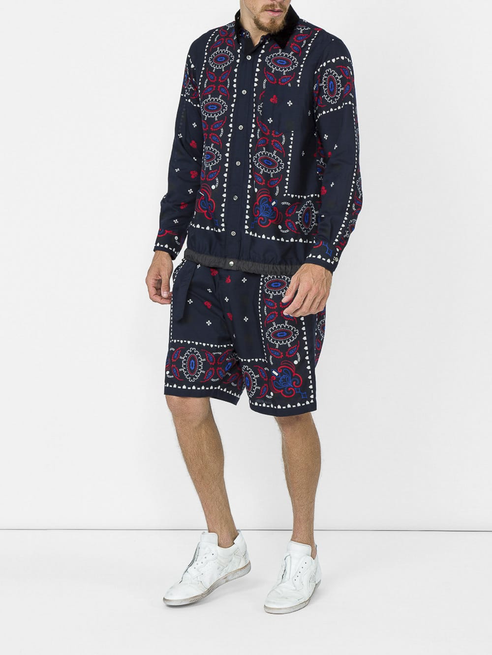 Paisley Print Belted Shorts Paisley Print Belted Shorts