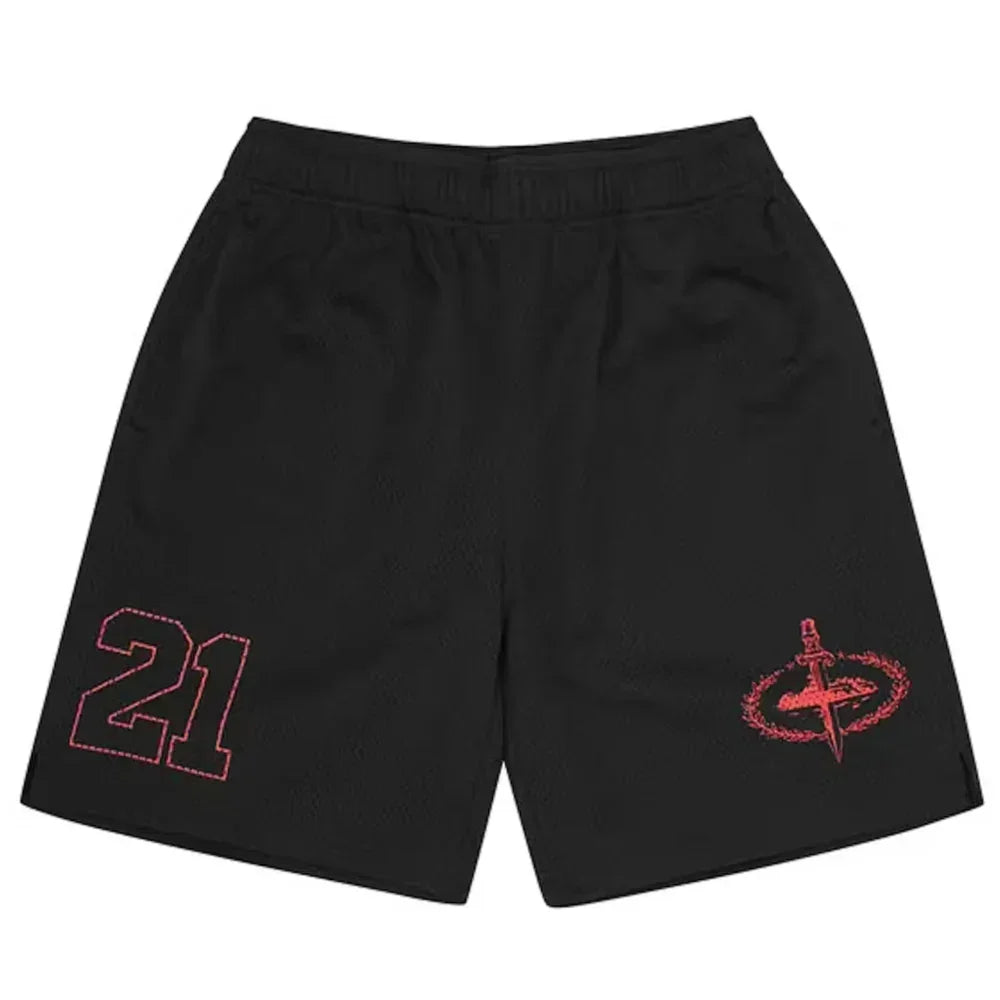 Corteiz x Slaughter Gang Savage Mesh Shorts Black Corteiz x Slaughter Gang Savage Mesh Shorts Black
