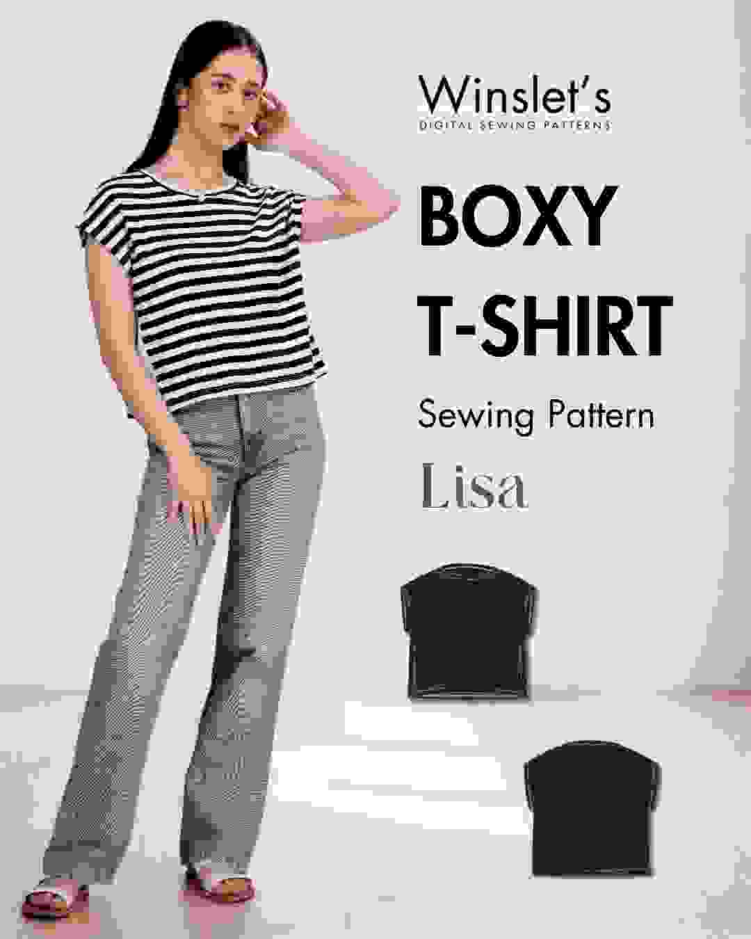 Boxy shirt Sewing Pattern ‘Lisa’ Boxy shirt Sewing Pattern ‘Lisa’