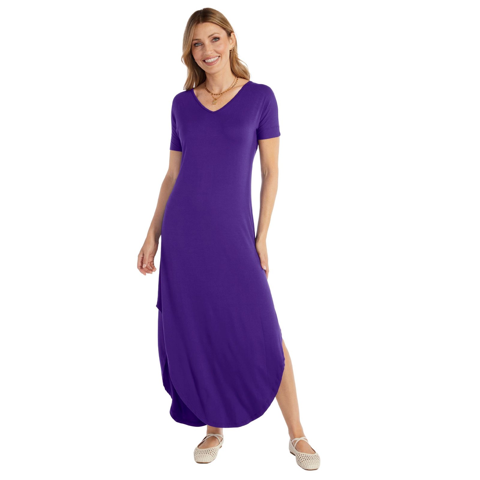 Masseys Shirt Maxi Dress Purple Dresses X Masseys Shirt Maxi Dress Purple Dresses X