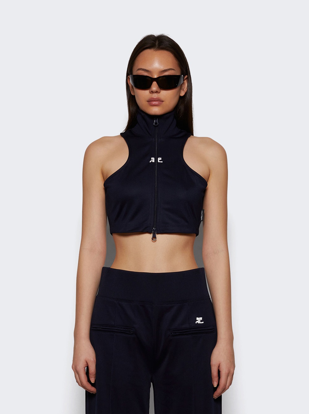 Scuba Tracksuit Interlock Cropped Jacket Navy Scuba Tracksuit Interlock Cropped Jacket Navy