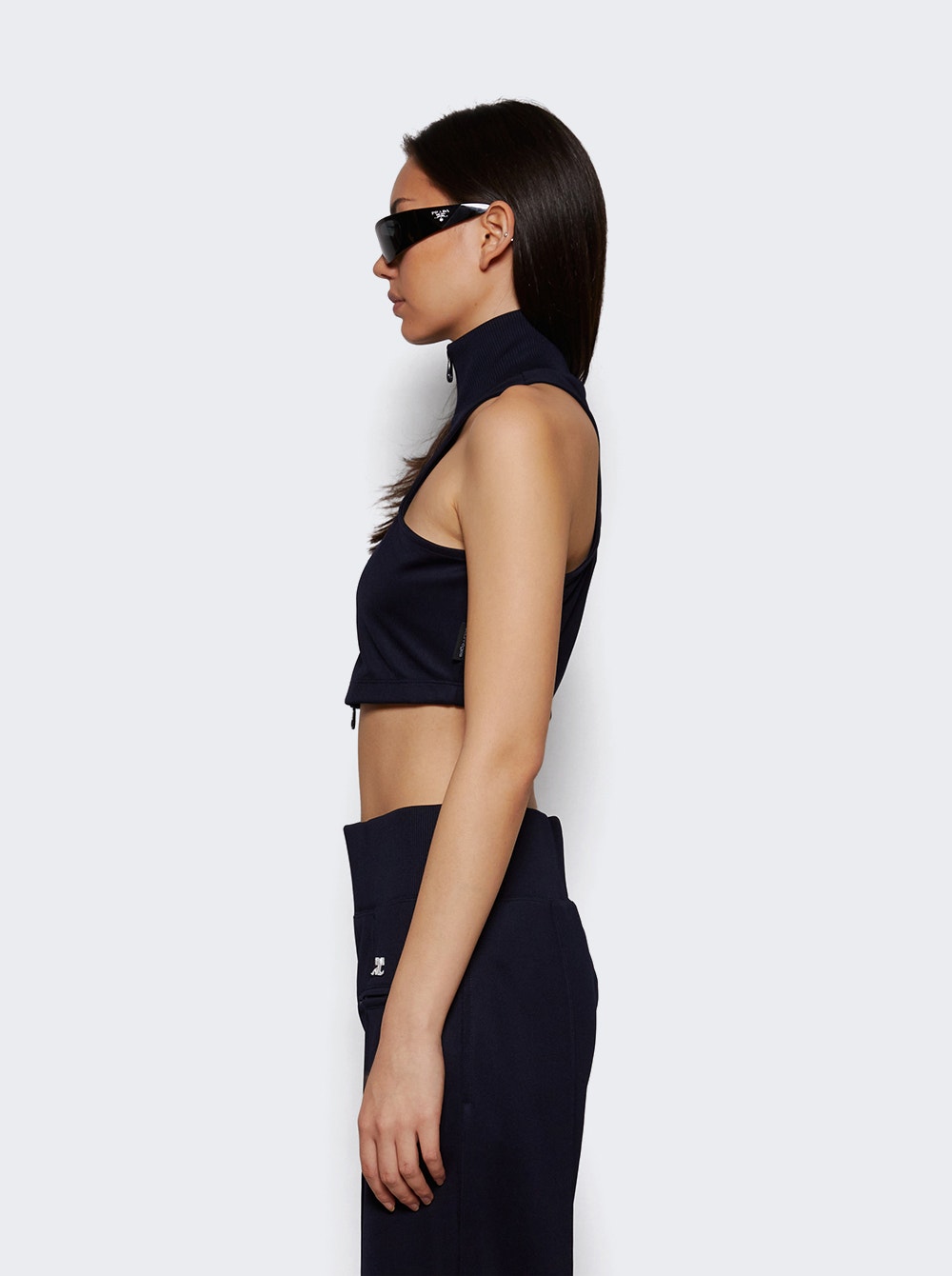 Scuba Tracksuit Interlock Cropped Jacket Navy Scuba Tracksuit Interlock Cropped Jacket Navy