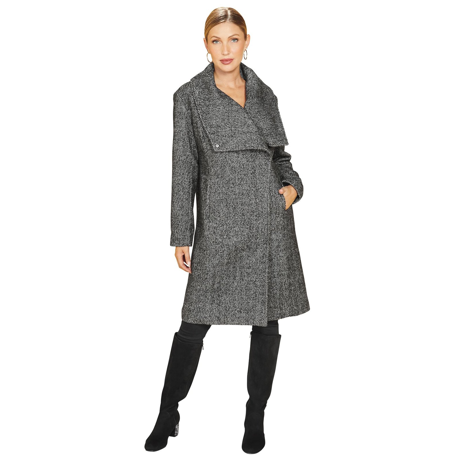 Masseys Shawl Collar Overcoat Grey Coats Masseys Shawl Collar Overcoat Grey Coats