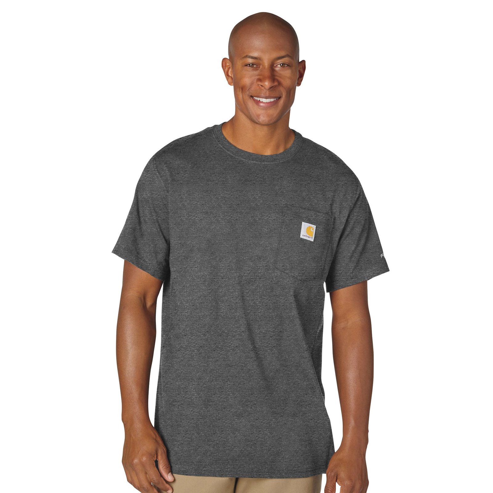 Carhartt Men’s Force Relaxed Shirt Grey Knit Tops Carhartt Men’s Force Relaxed Shirt Grey Knit Tops