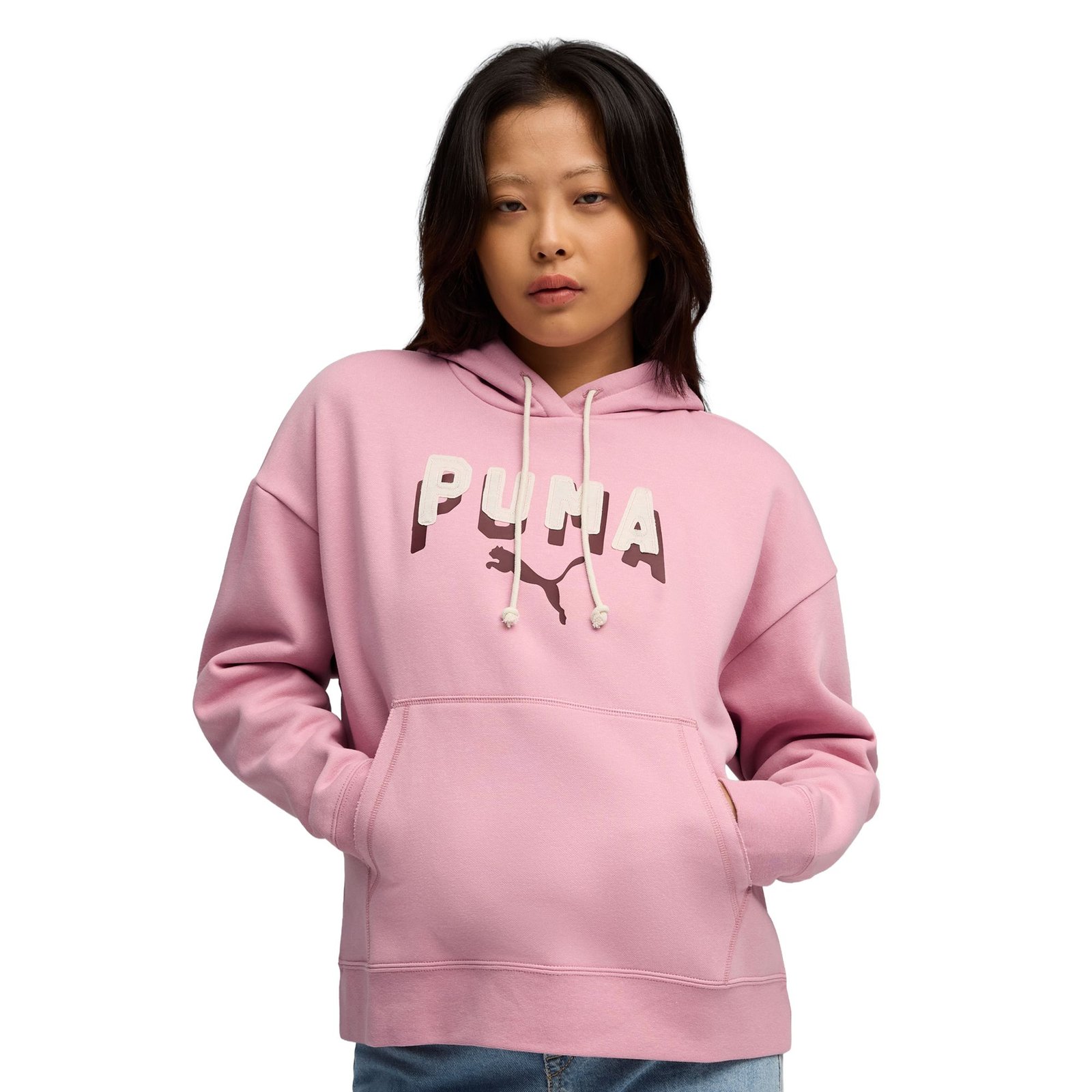PUMA Applique Hoodie Pink Shirts PUMA Applique Hoodie Pink Shirts
