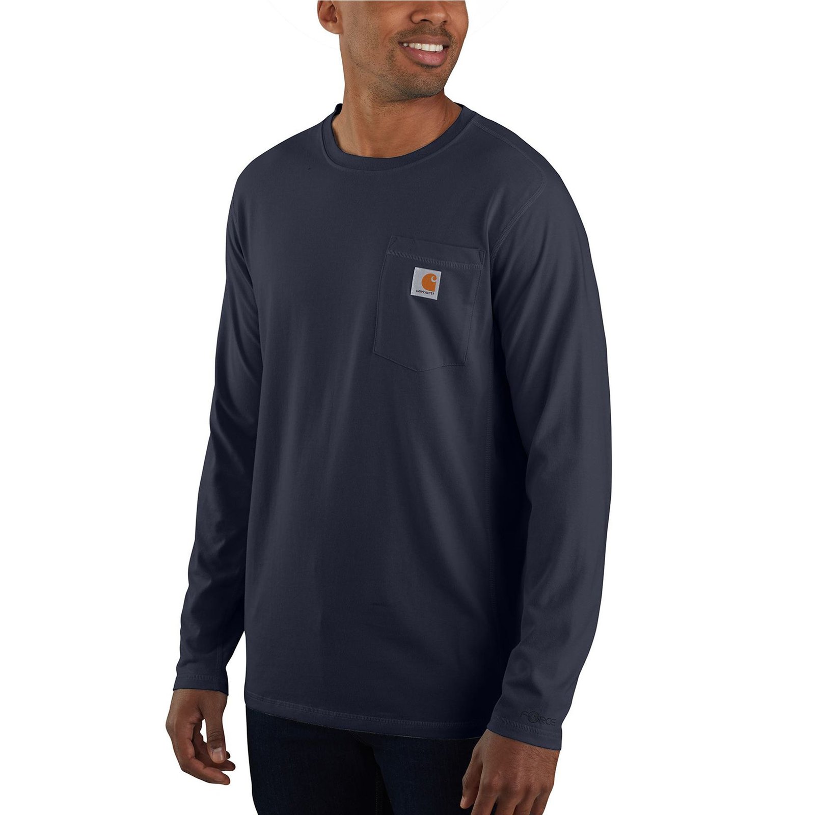 Carhartt Men’s Force Relaxed LS Shirt Navy Knit Tops XT Carhartt Men’s Force Relaxed LS Shirt Navy Knit Tops XT