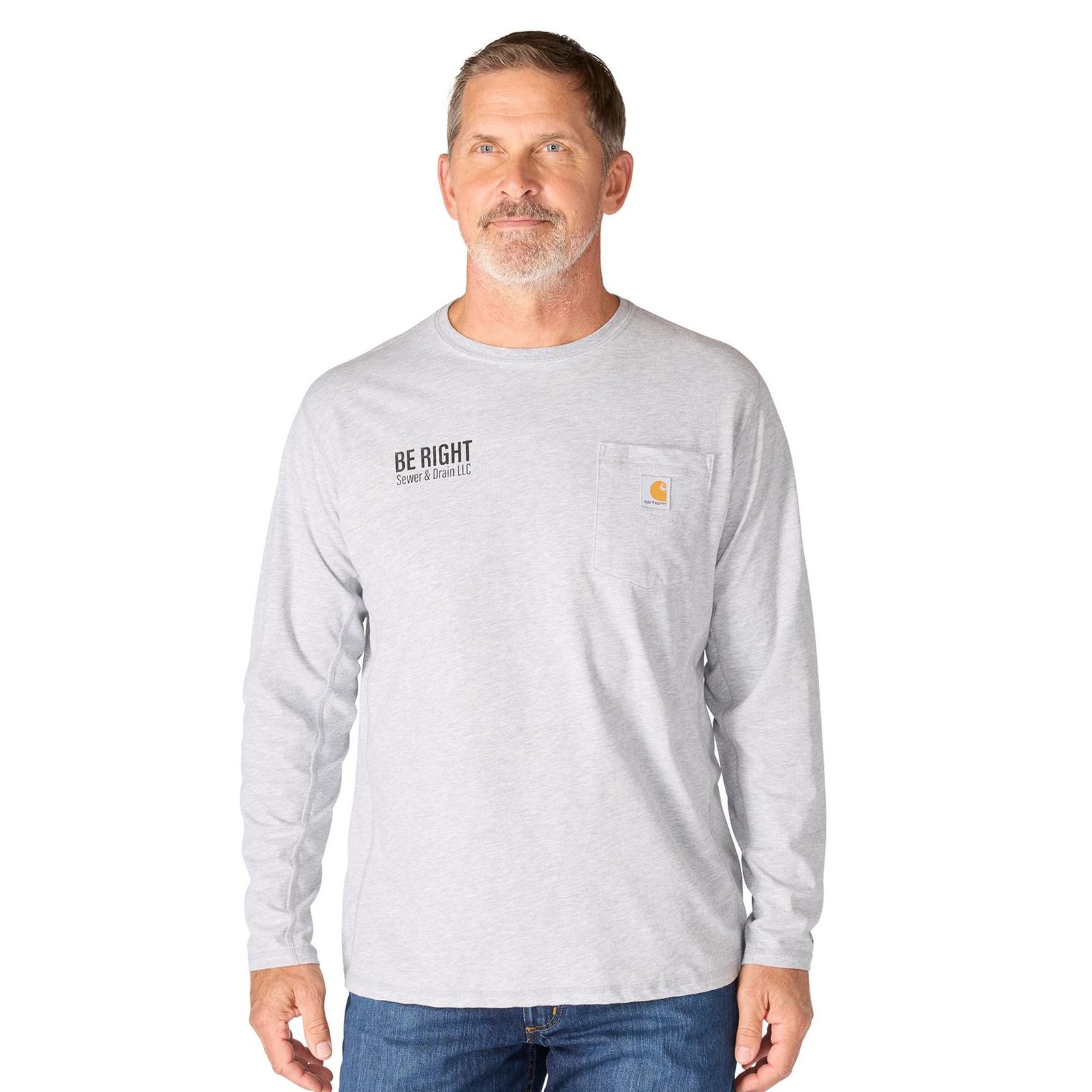 Carhartt Men’s Force Relaxed LS Shirt Grey Knit Tops Carhartt Men’s Force Relaxed LS Shirt Grey Knit Tops