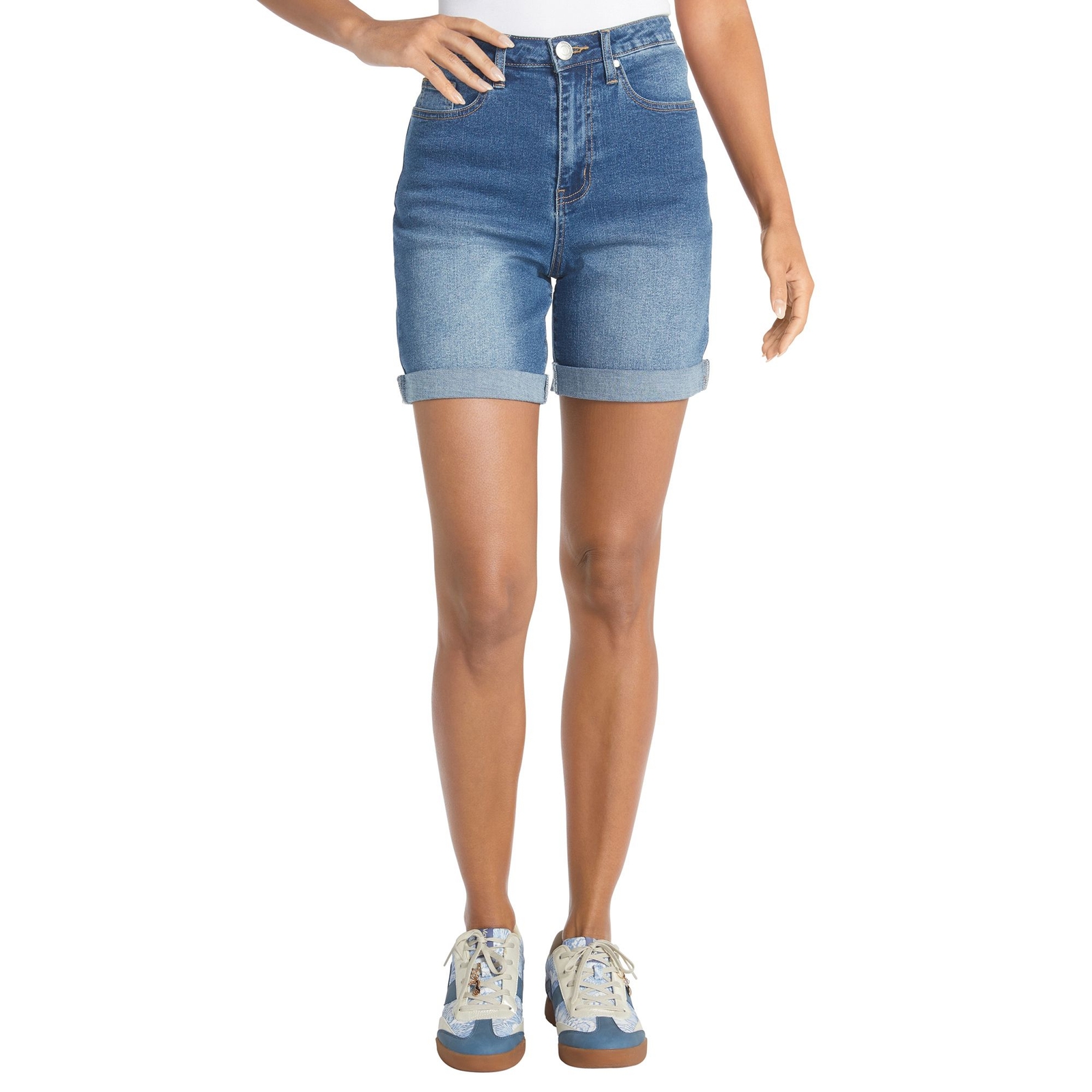 Massey Cuffed Jean Short Blue Shorts Massey Cuffed Jean Short Blue Shorts