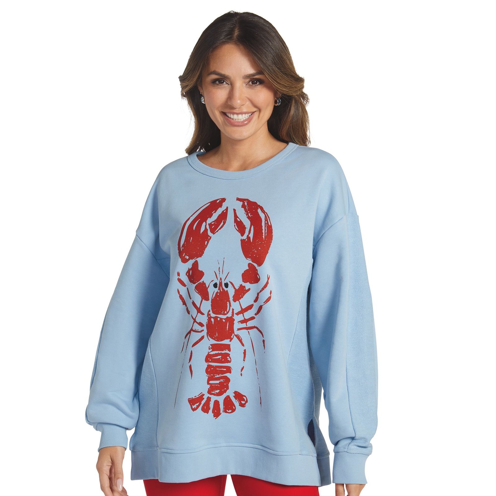 Masseys Lifestyle Crewneck Sweatshirt Blue Knit Tops X