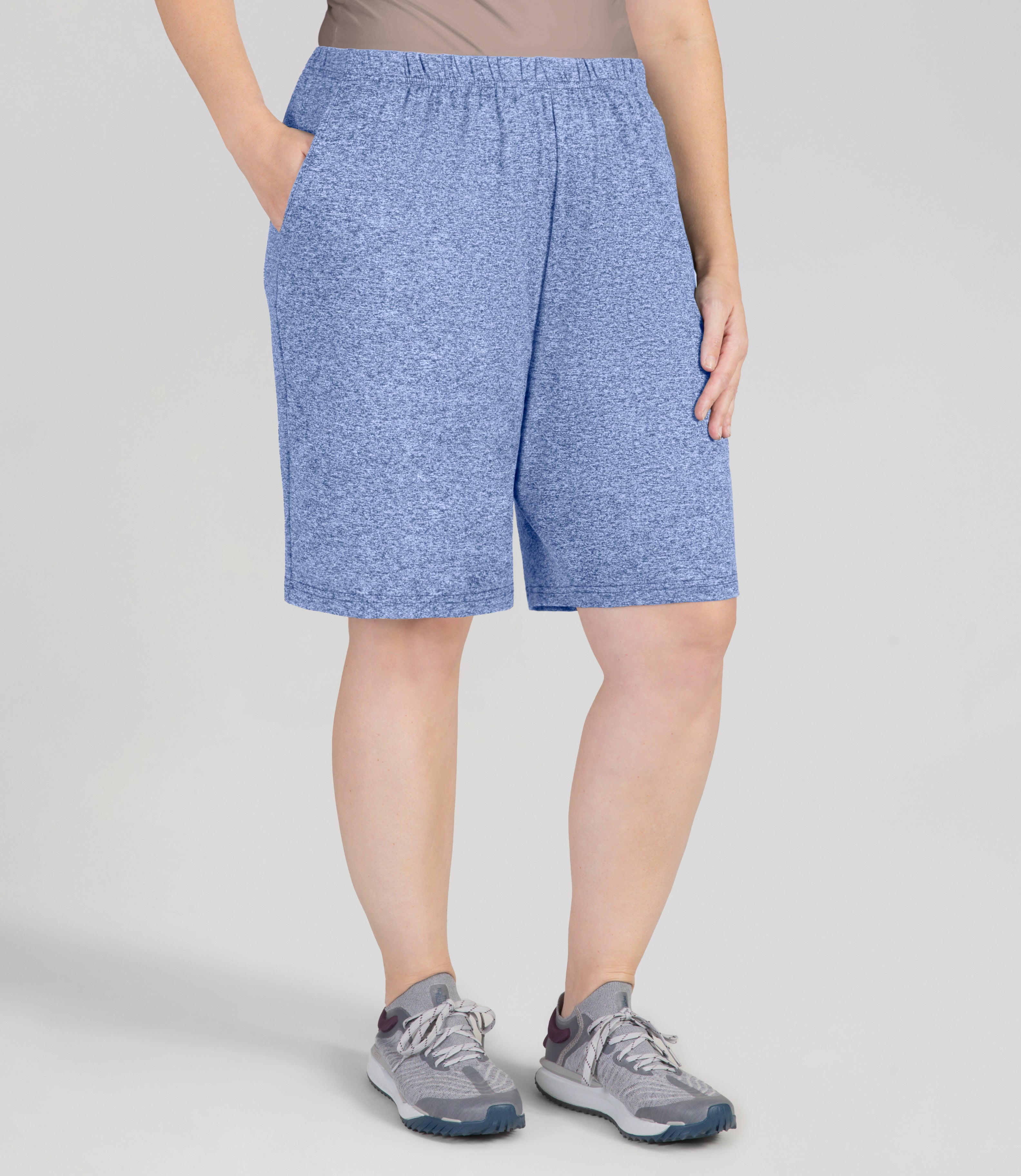SoftWik Relaxed Fit Shorts with pockets, X Heather Royal