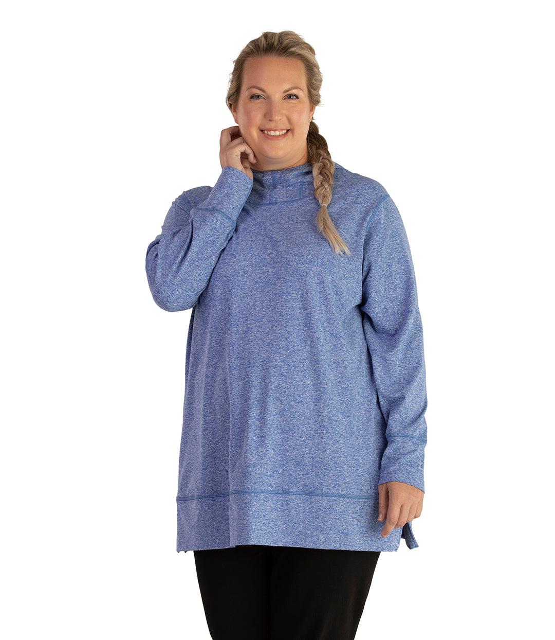 SoftWik Long Sleeve Hoodie, X HEATHER ROYAL