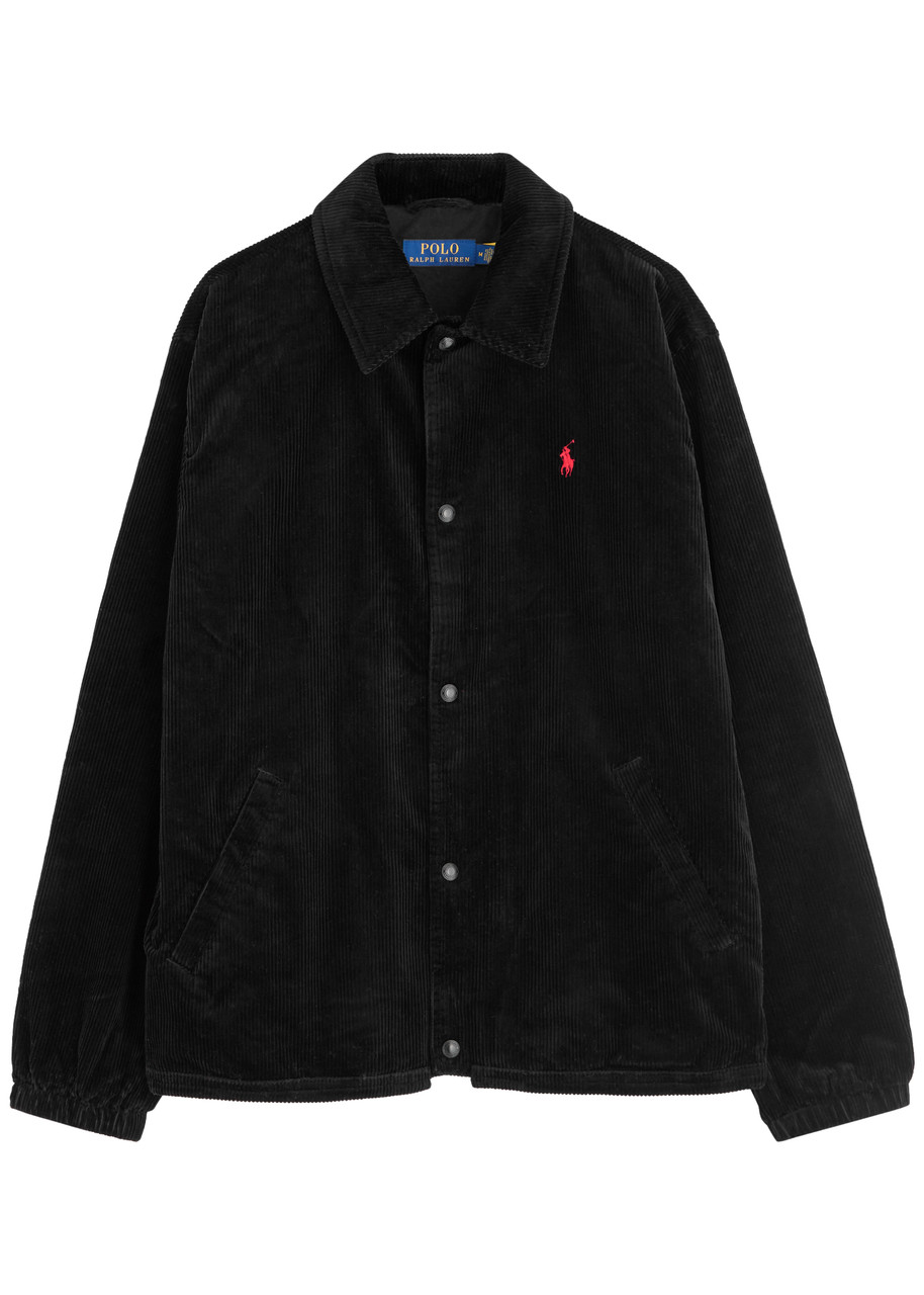 Polo Ralph Lauren Logo-embroidered Corduroy Overshirt – Black Polo Ralph Lauren Logo-embroidered Corduroy Overshirt – Black