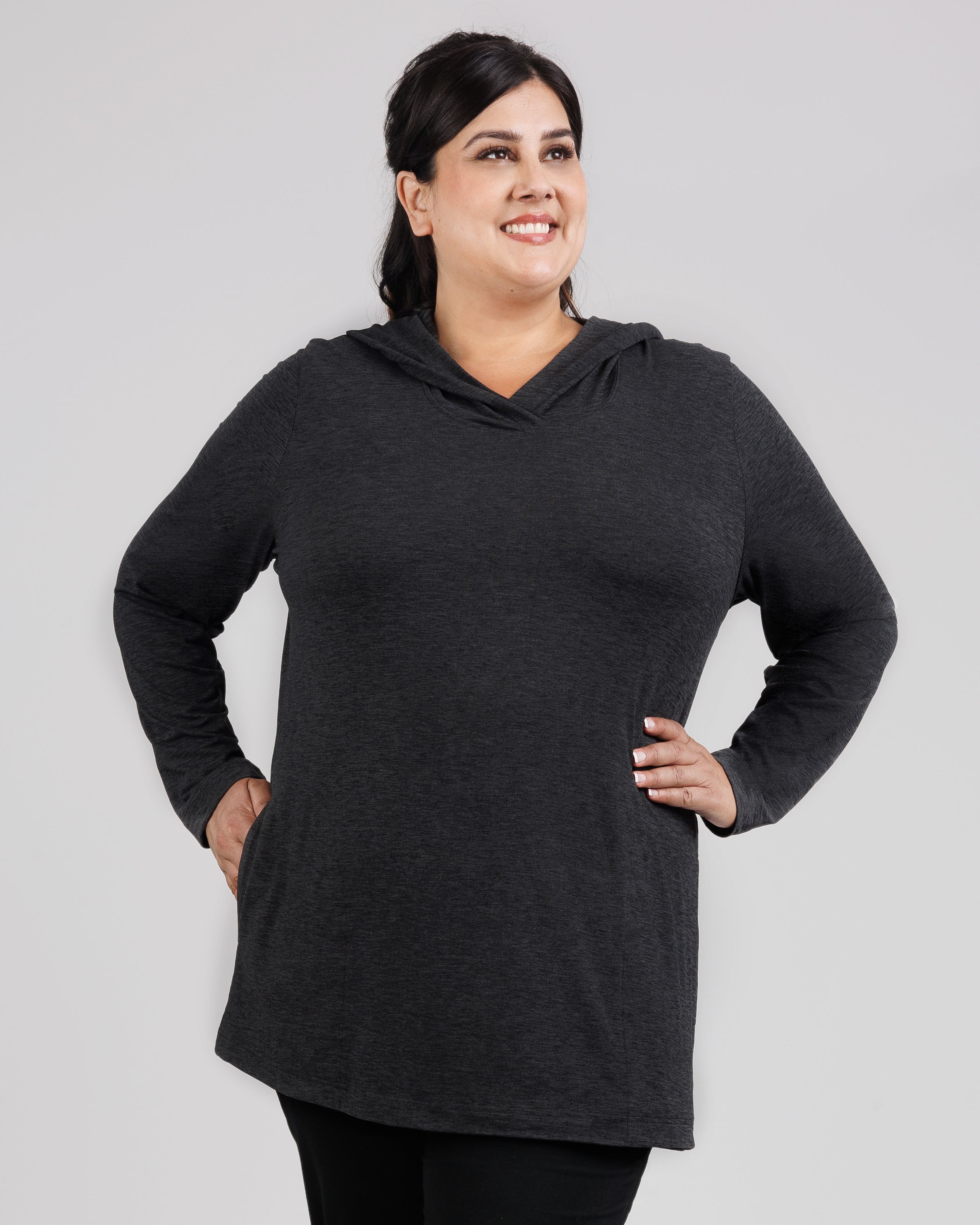 SoftSupreme Pocketed Hoodie, X Heather Black