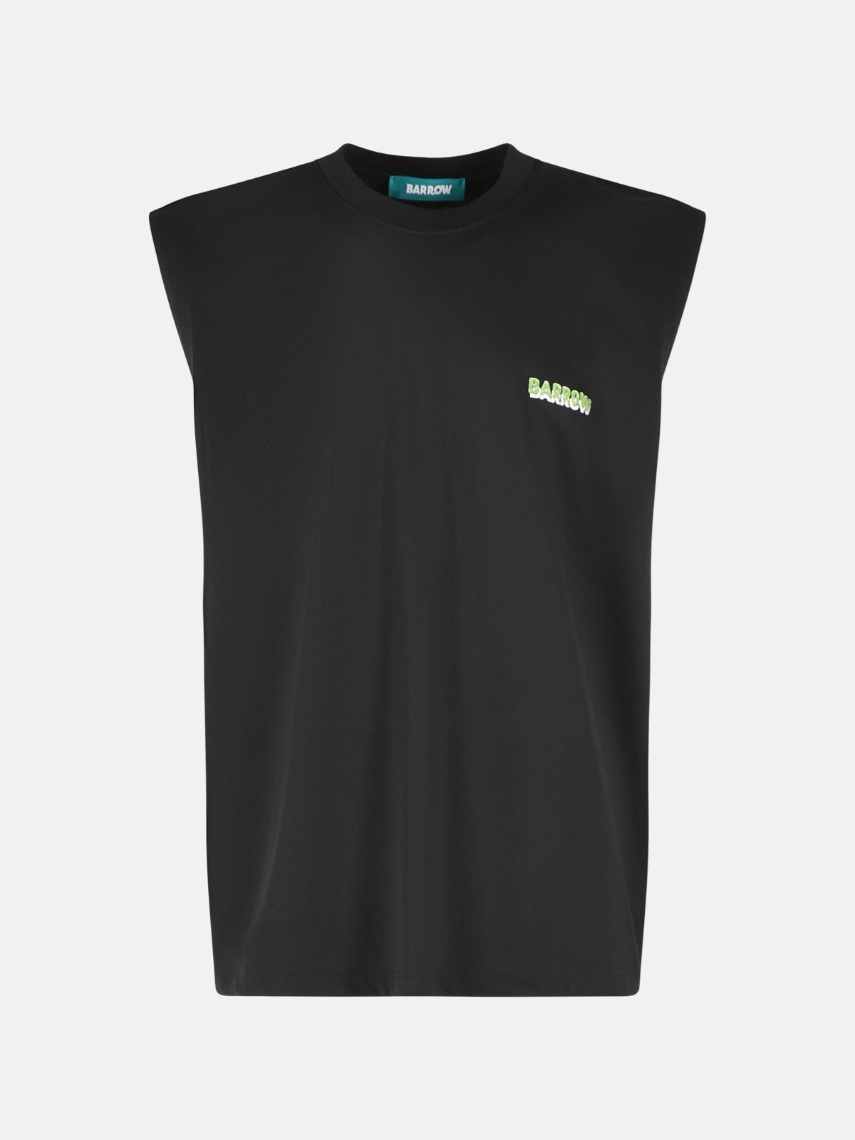 BARROW Black Cotton Tank Top BARROW Black Cotton Tank Top