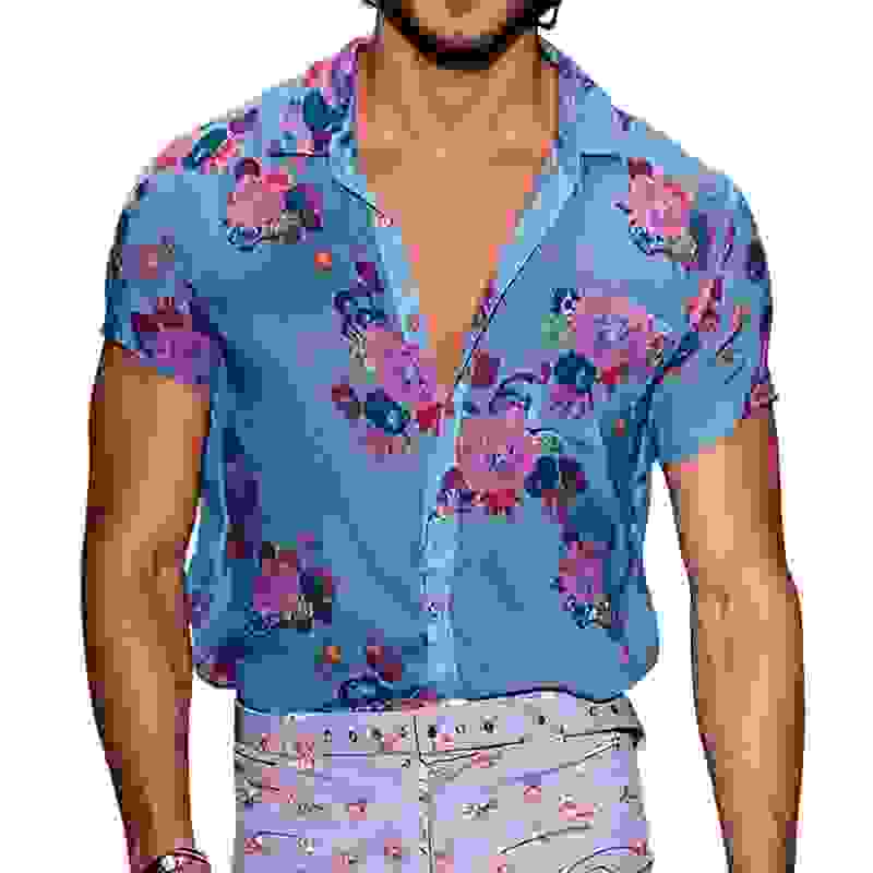 【-hour shipping out】Men’s Retro Casual Mesh Printed Floral Lapel Short Sleeve Shirt MTADTO 【-hour shipping out】Men’s Retro Casual Mesh Printed Floral Lapel Short Sleeve Shirt MTADTO