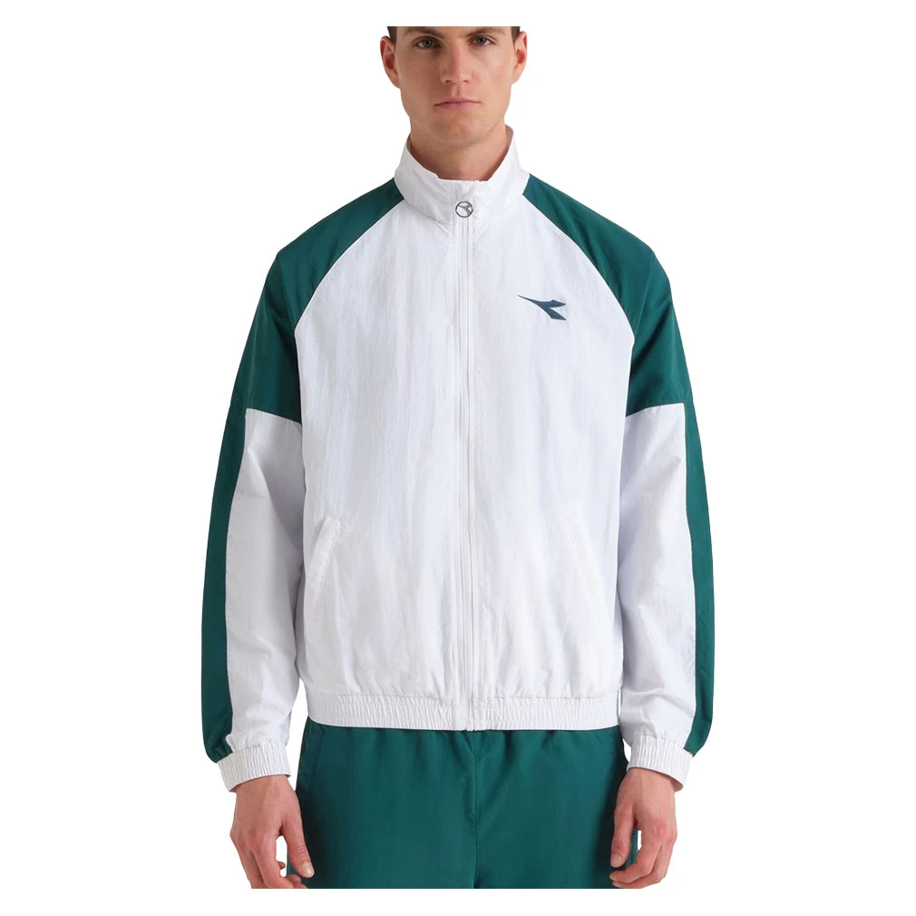 Unisex Match Tennis Track Jacket Optical White and Shaded Spruce – Optical WhiteShaded Spruce
