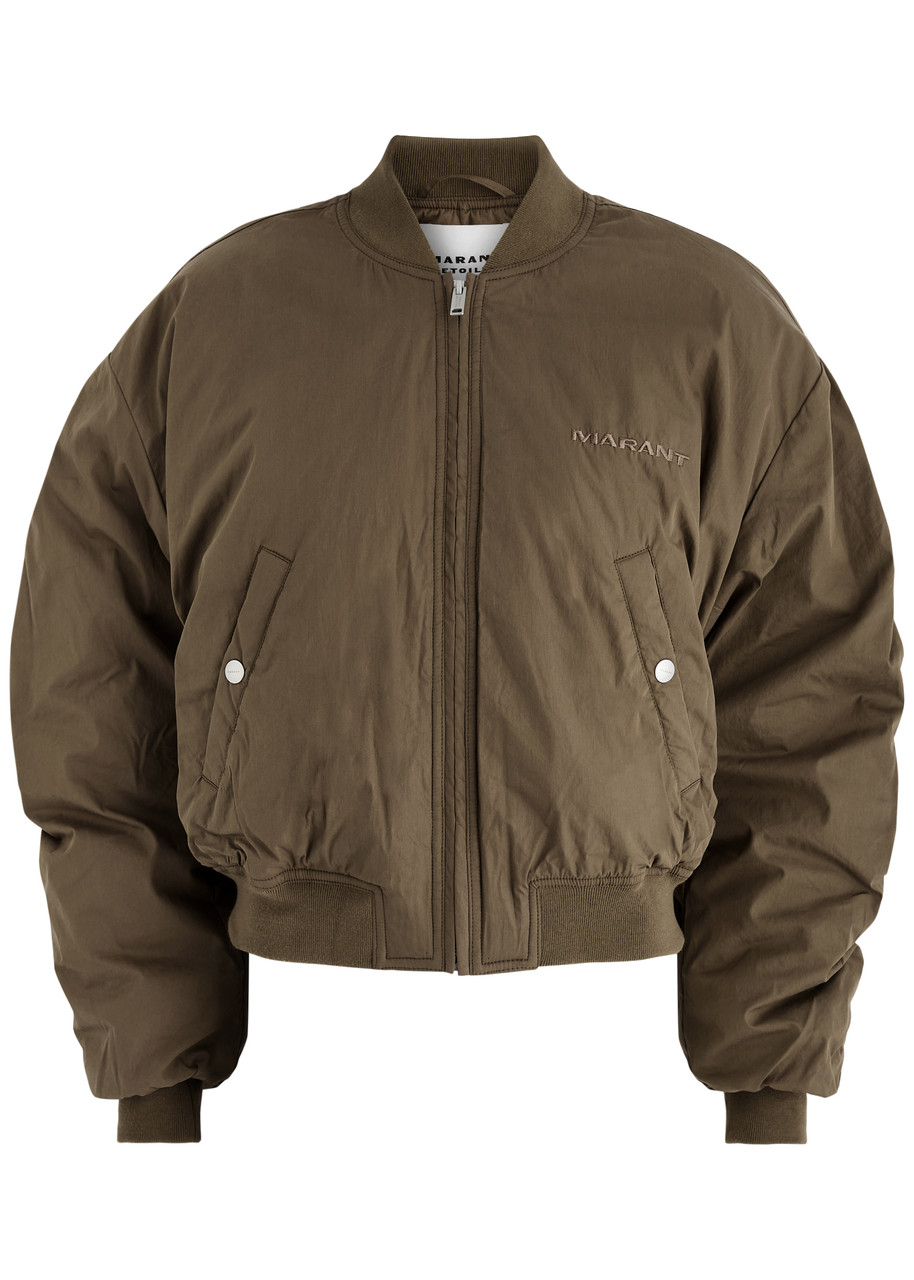 Isabel Marant toile Bessime Cotton-blend Bomber Jacket – Khaki – S Isabel Marant toile Bessime Cotton-blend Bomber Jacket – Khaki – S