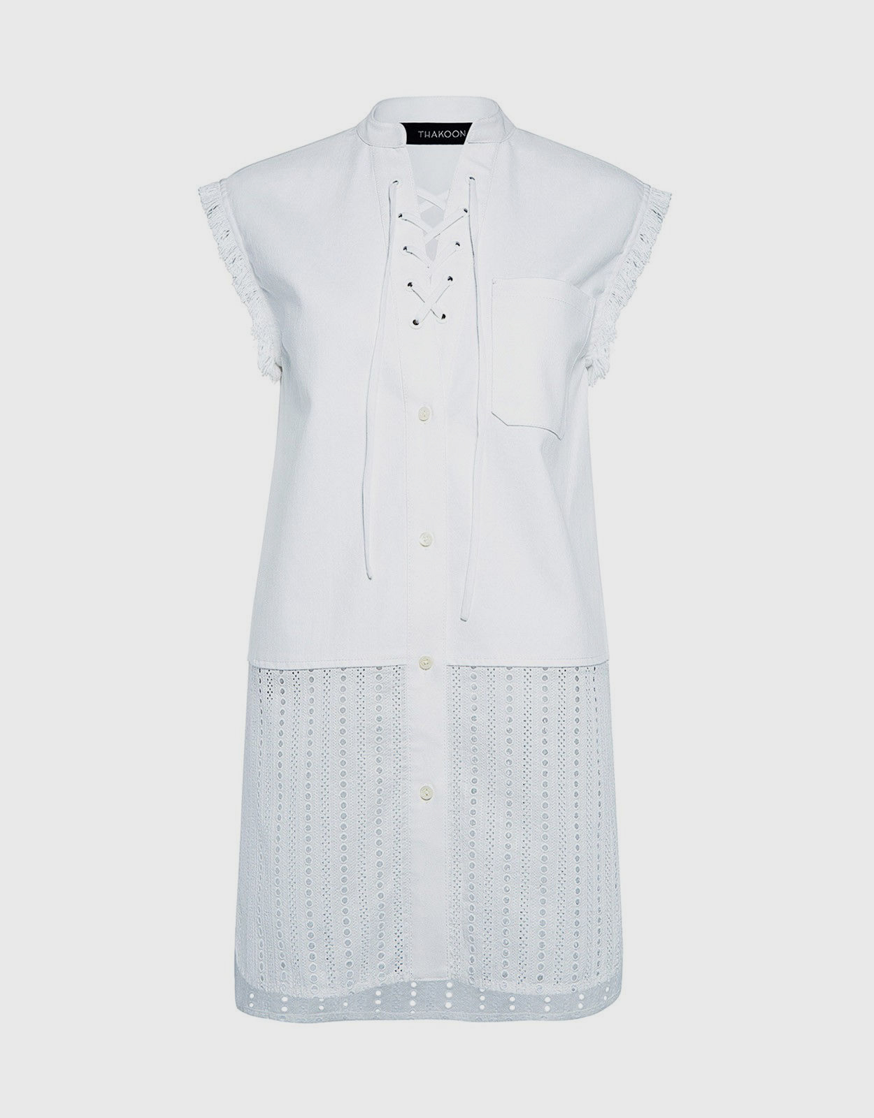 Thakoon Side Slit Sleeveless Shirt – Thakoon Side Slit Sleeveless Shirt –