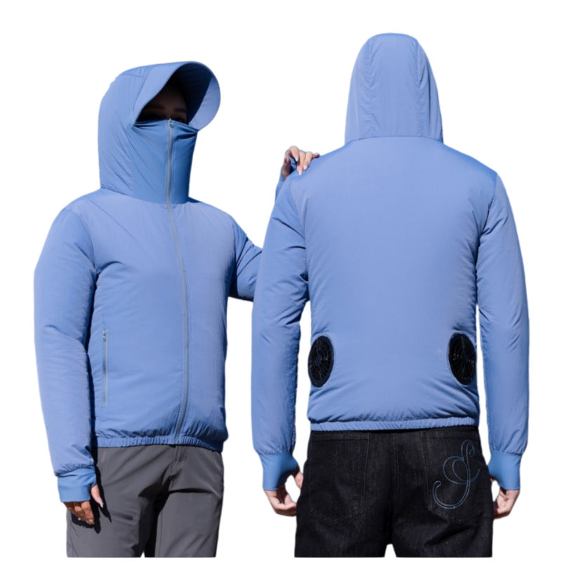 Cooling Fan Sun Protection Jacket UPF+ B Outdoor Hoodie Cooling Fan Sun Protection Jacket UPF+ B Outdoor Hoodie