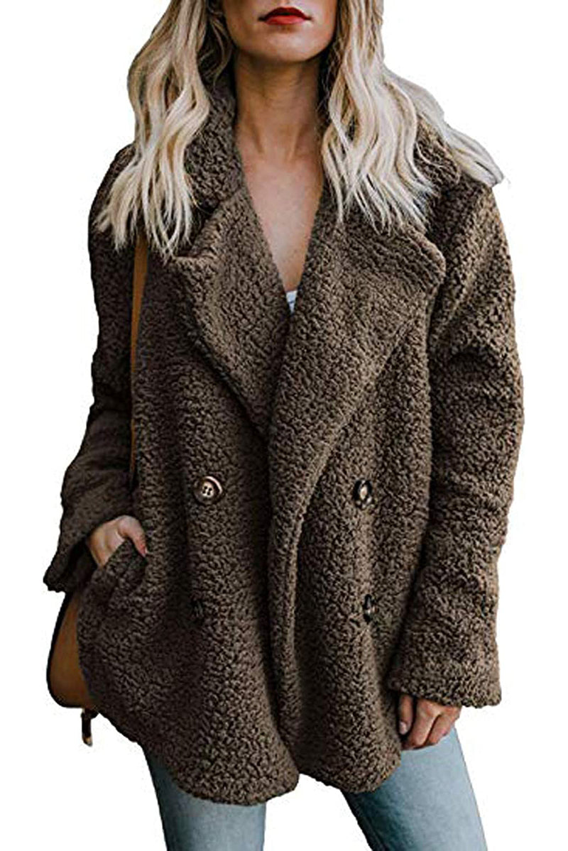 Faux Fur Coat Fuzzy Cardigan Warm Fleece Jacket – Zeagoo- Khaki S Faux Fur Coat Fuzzy Cardigan Warm Fleece Jacket – Zeagoo- Khaki S