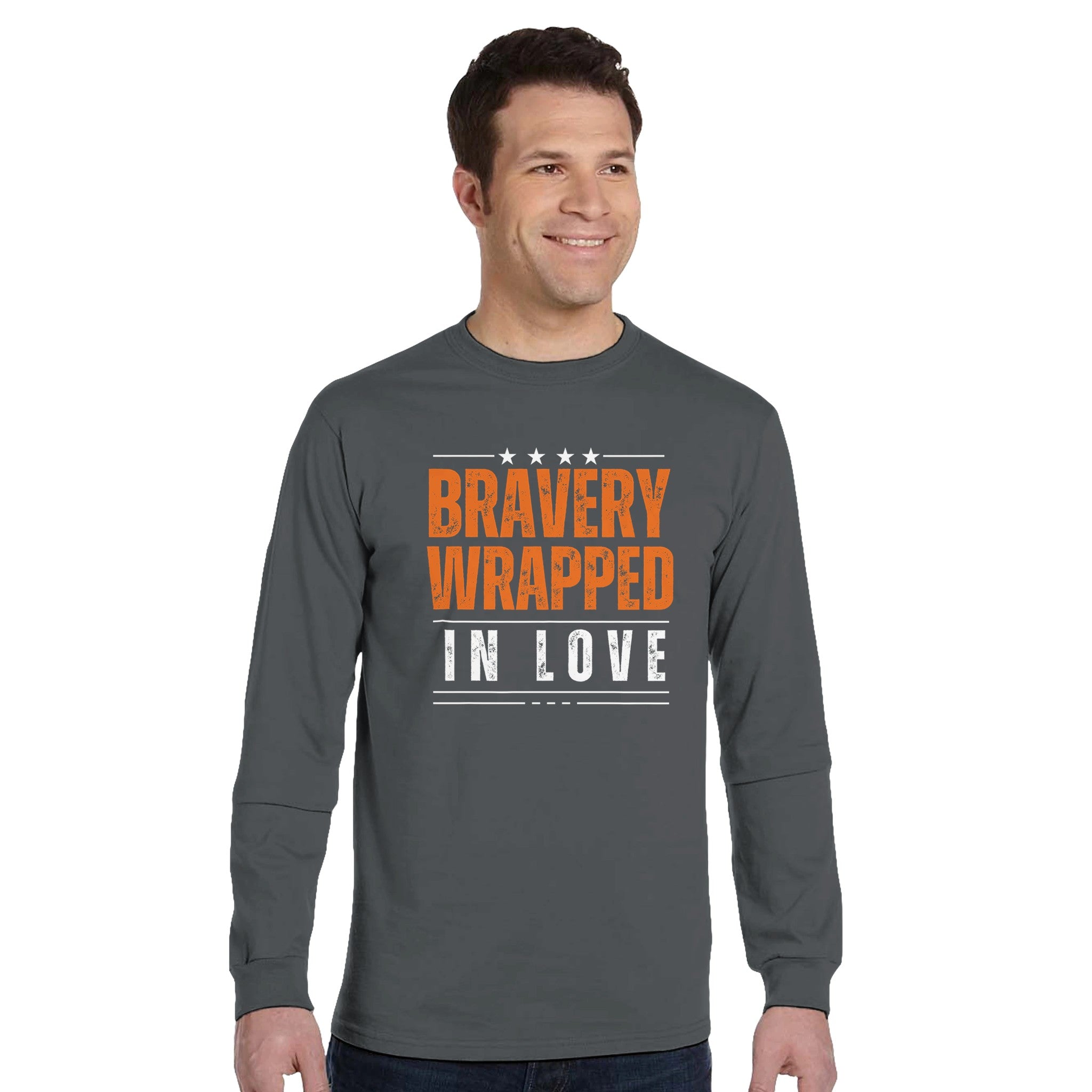 Bravery and Love – Long-Sleeve Shirt by Econscious – L Charcoal Bravery and Love – Long-Sleeve Shirt by Econscious – L Charcoal