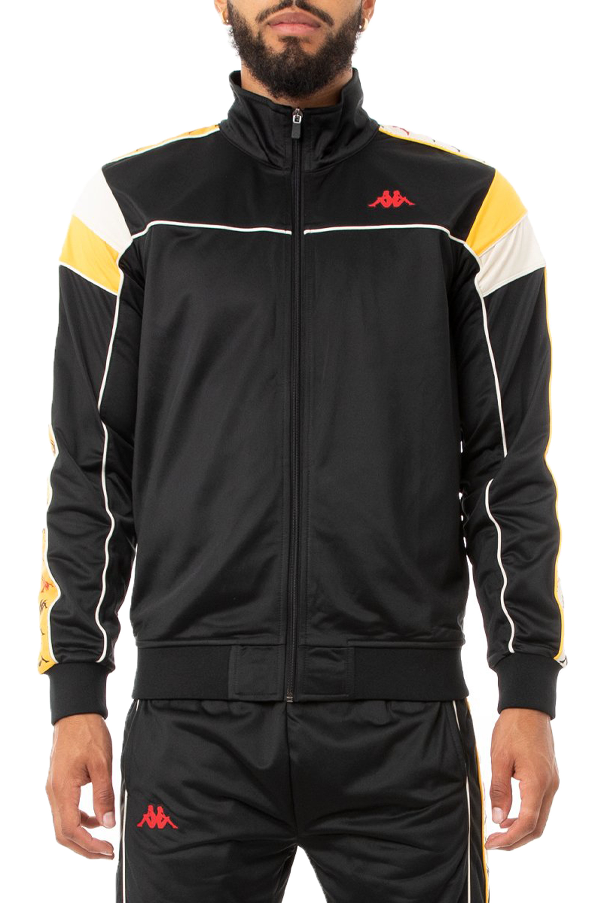 Men Banda Difo Track Jacket BlackRed Jackets BlackRed