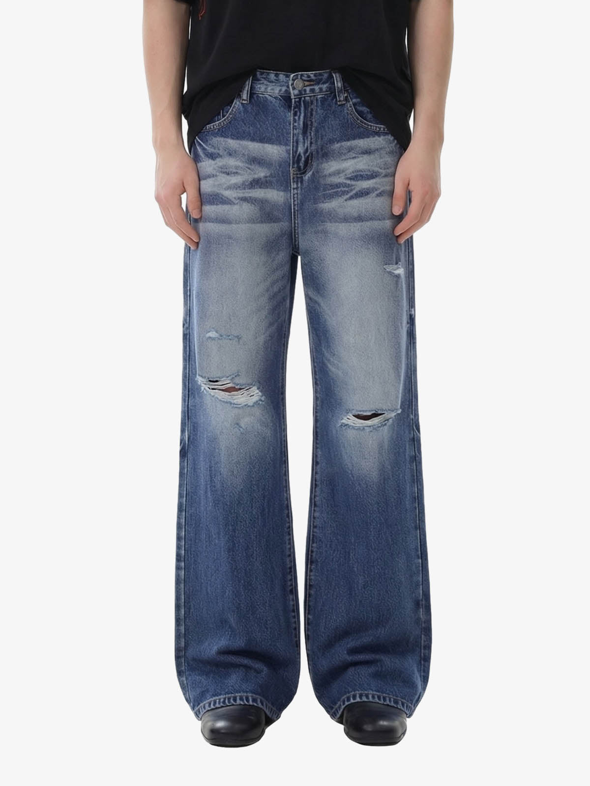 Denim Ripped Washed Distressed Jeans