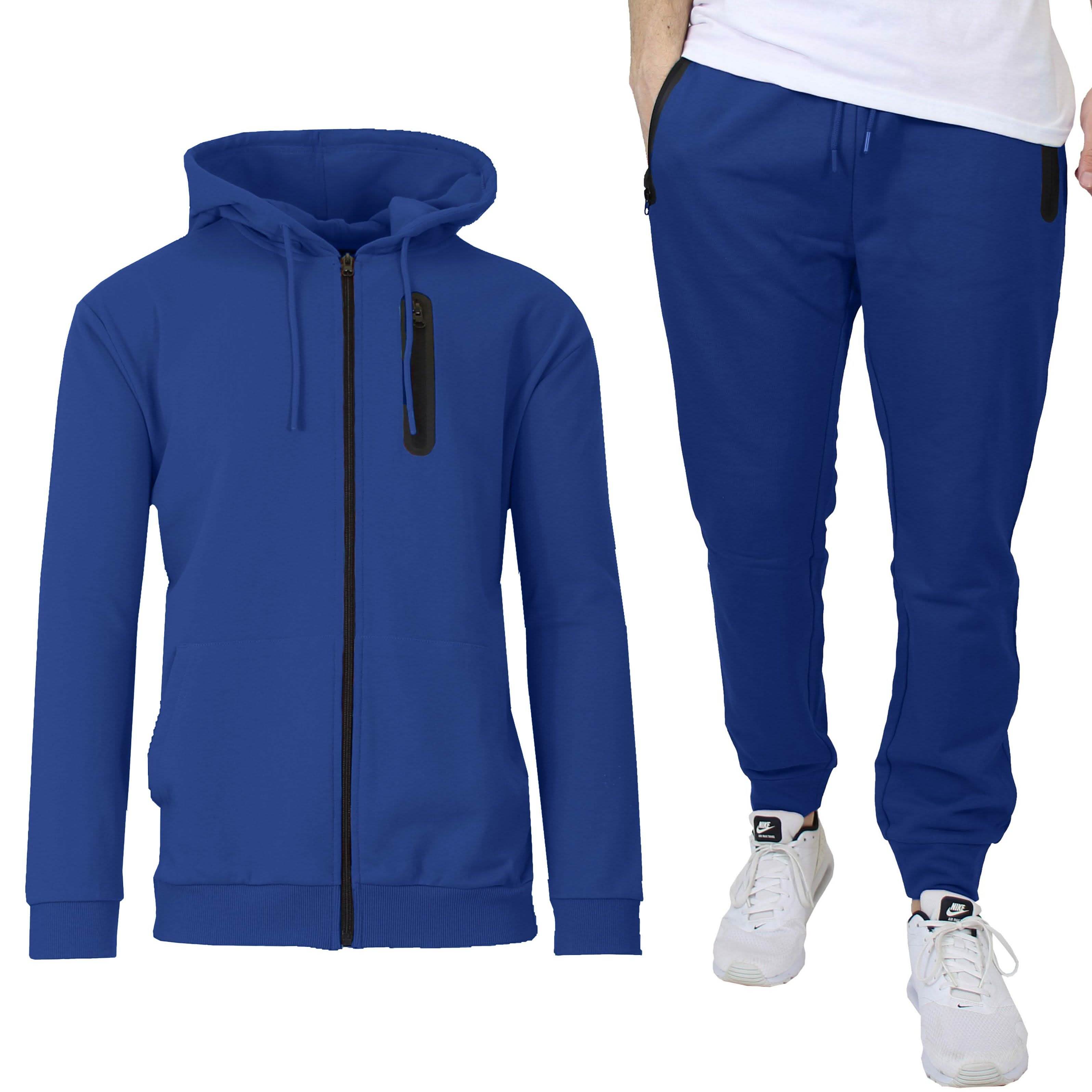 -Piece Set: Men’s Slim Fitting French Terry Hoodie & Jogger