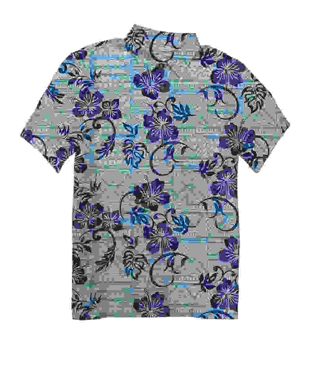 Crazy Shirts Men’s Waikoloa – BlueNavy Short Sleeve Hawaiian Polo Shirt