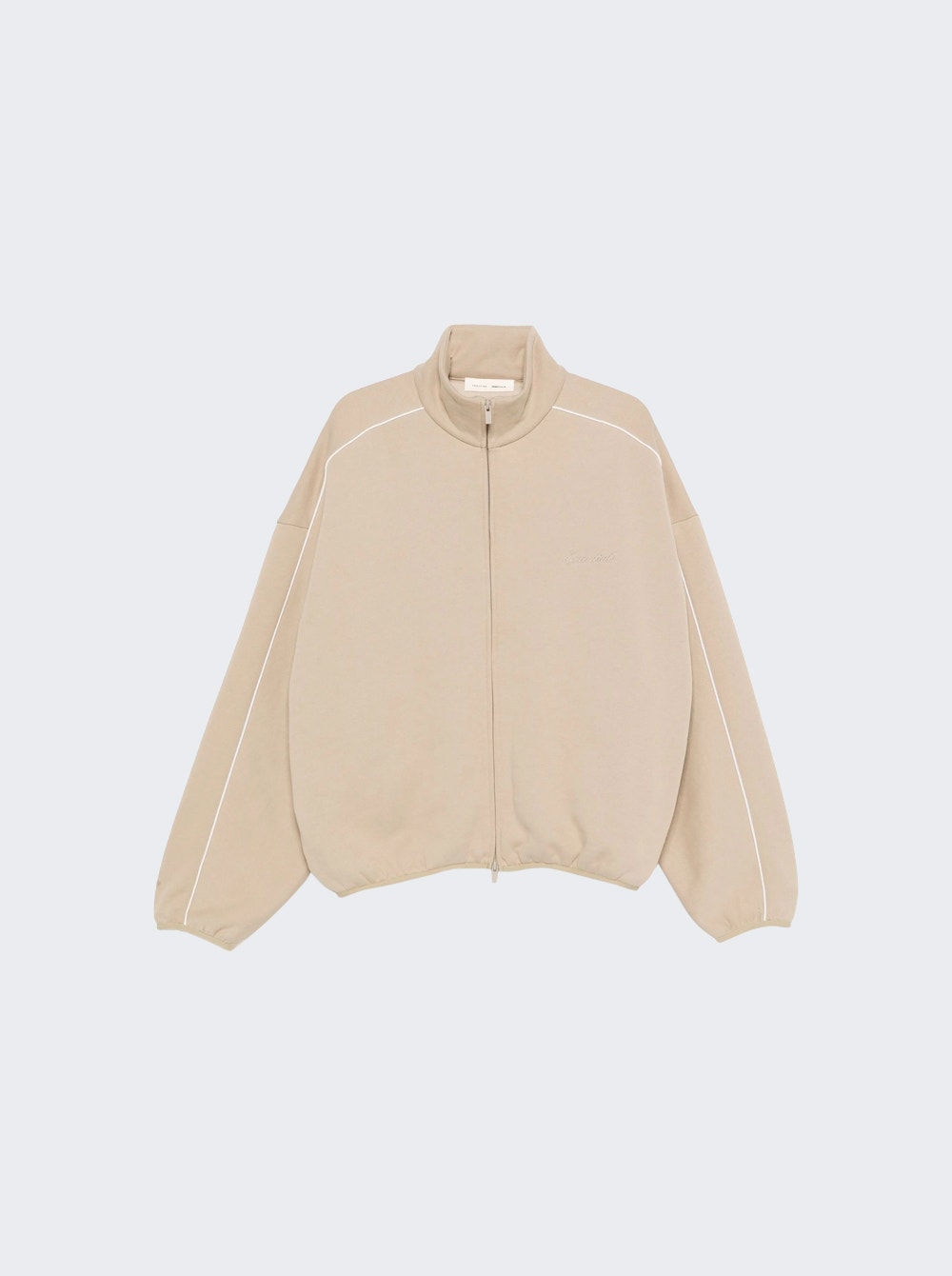 Modern Fit Fleece Track Jacket Timber And Cloud White Modern Fit Fleece Track Jacket Timber And Cloud White