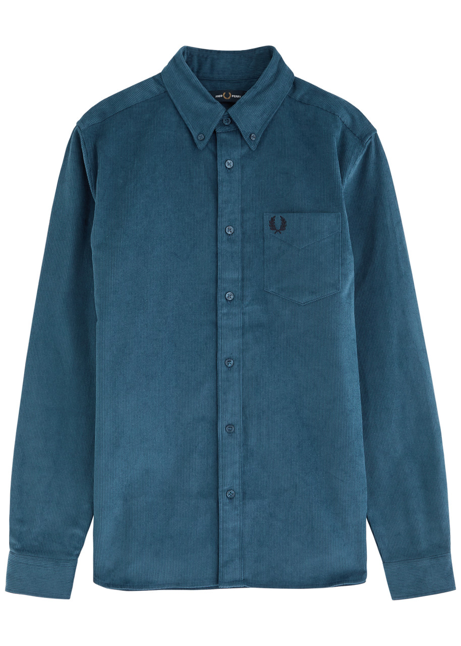 Fred Perry Corduroy Oxford Shirt – Blue