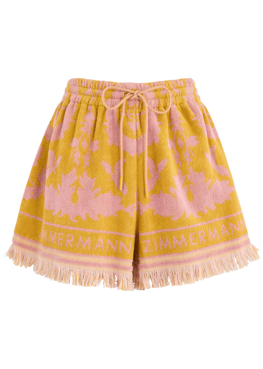 Zimmermann Wylie Patterned Terry Shorts – Multicoloured – S Zimmermann Wylie Patterned Terry Shorts – Multicoloured – S
