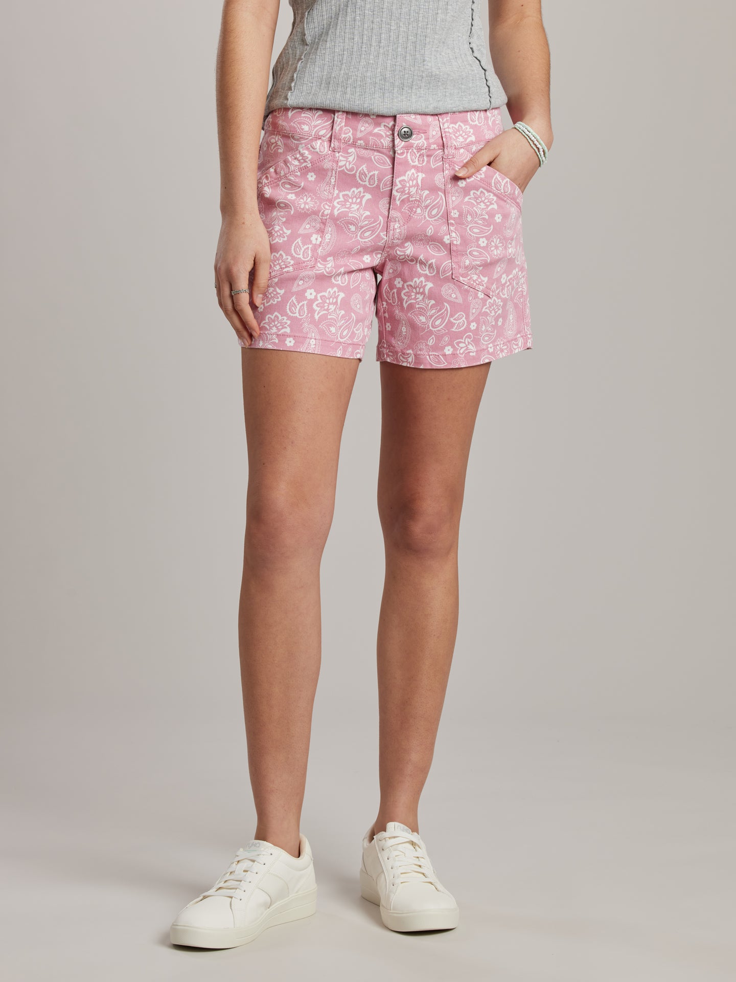 Alix ” Printed Shorts – Pink Bandana, Wild Rose Bandana