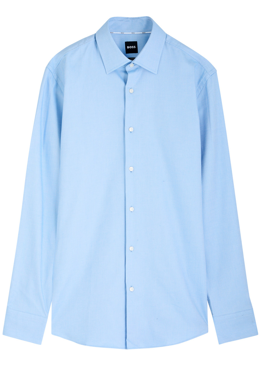 Boss Stretch-cotton Twill Shirt – Light Blue – C Boss Stretch-cotton Twill Shirt – Light Blue – C