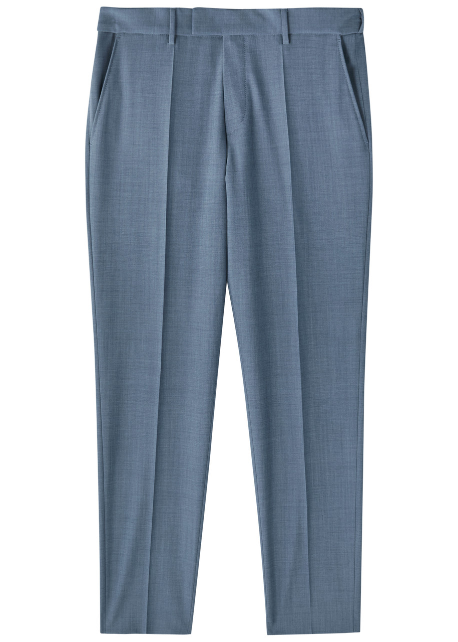 Boss Slim-leg Stretch-cotton Trousers – Blue – W L