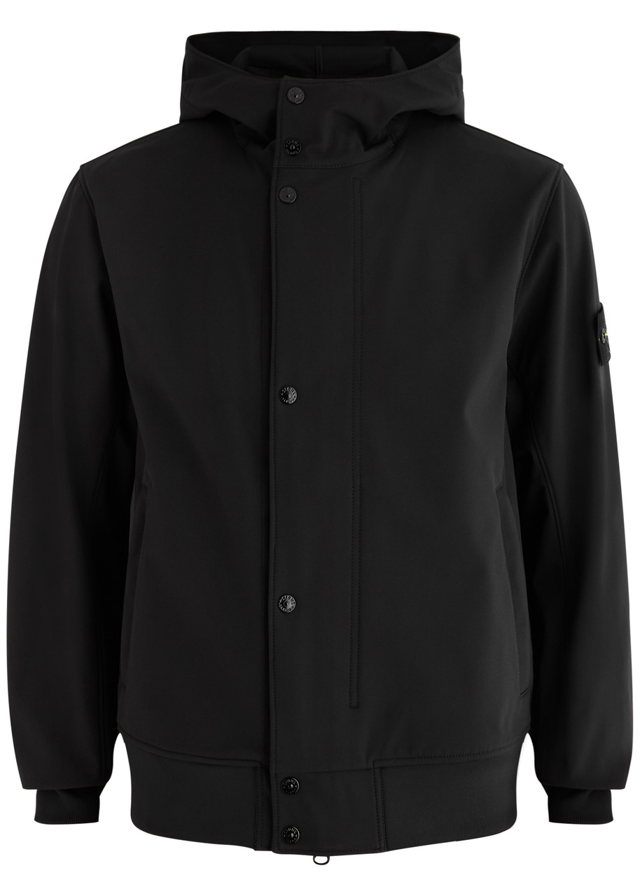 Stone Island Shell-r Hooded Shell Bomber Jacket – Black