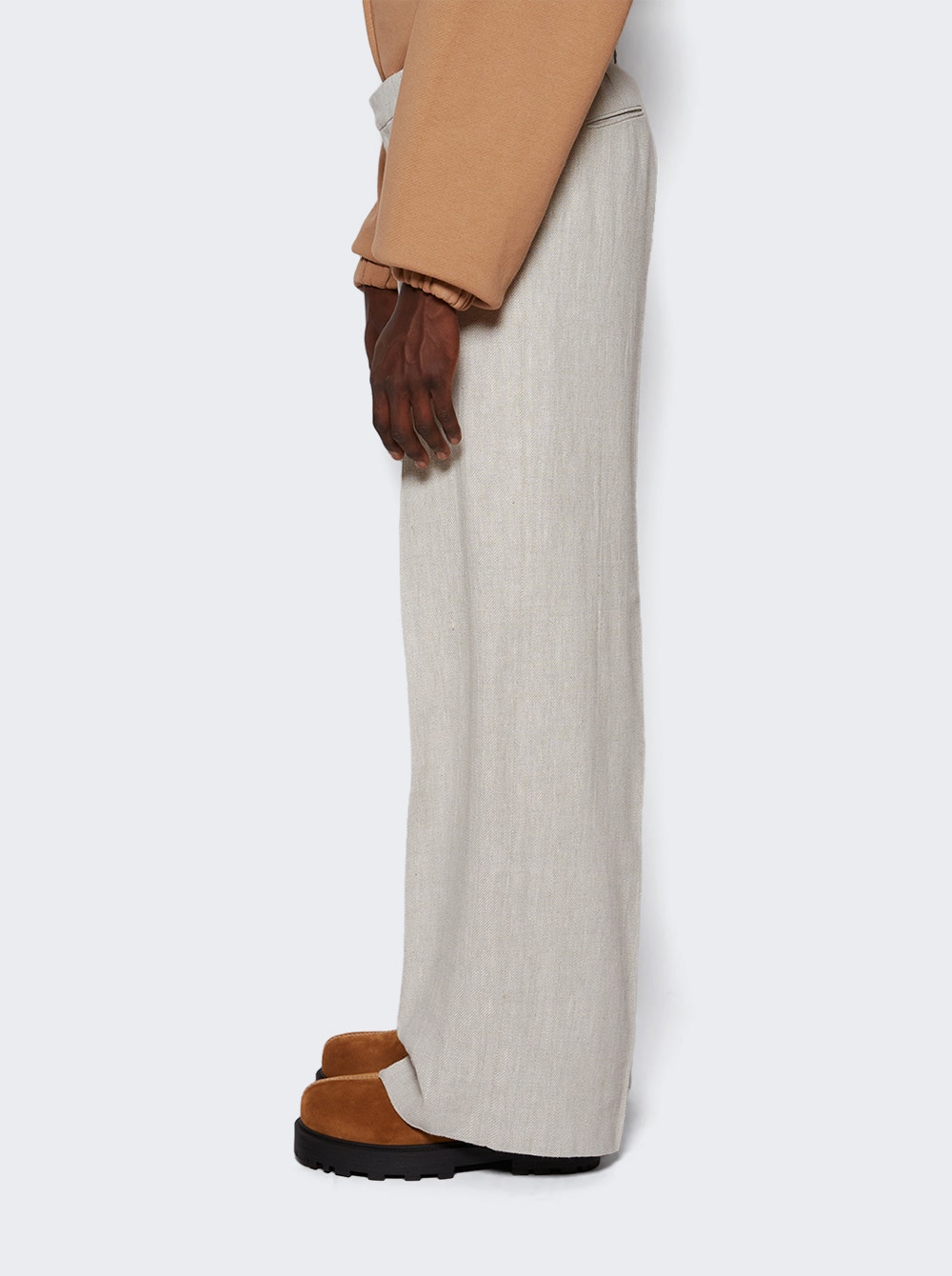 Washed Linen Tailored Trousers Off White Washed Linen Tailored Trousers Off White